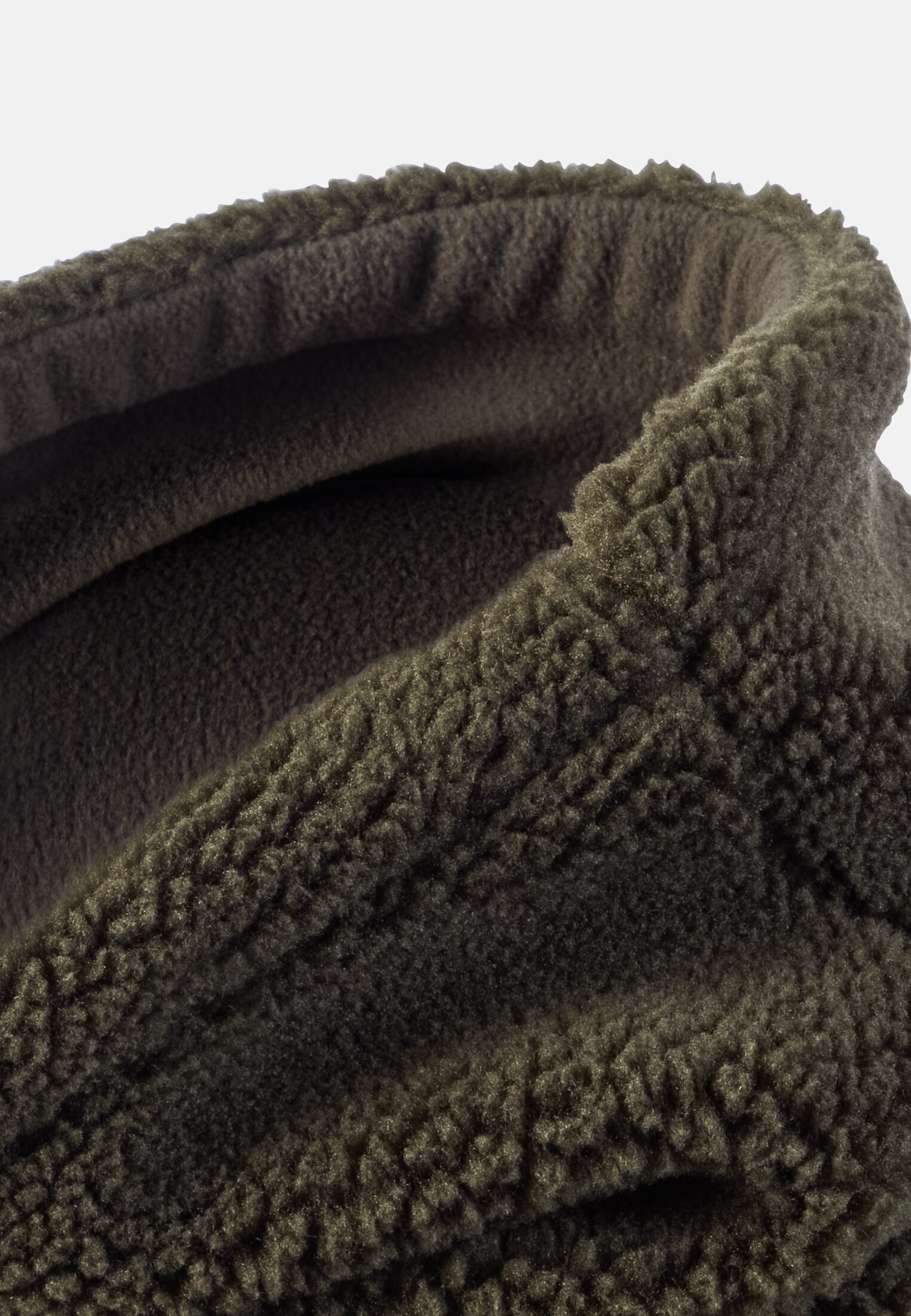 Women Tunnel scarf made from soft polyester Dark Green front close