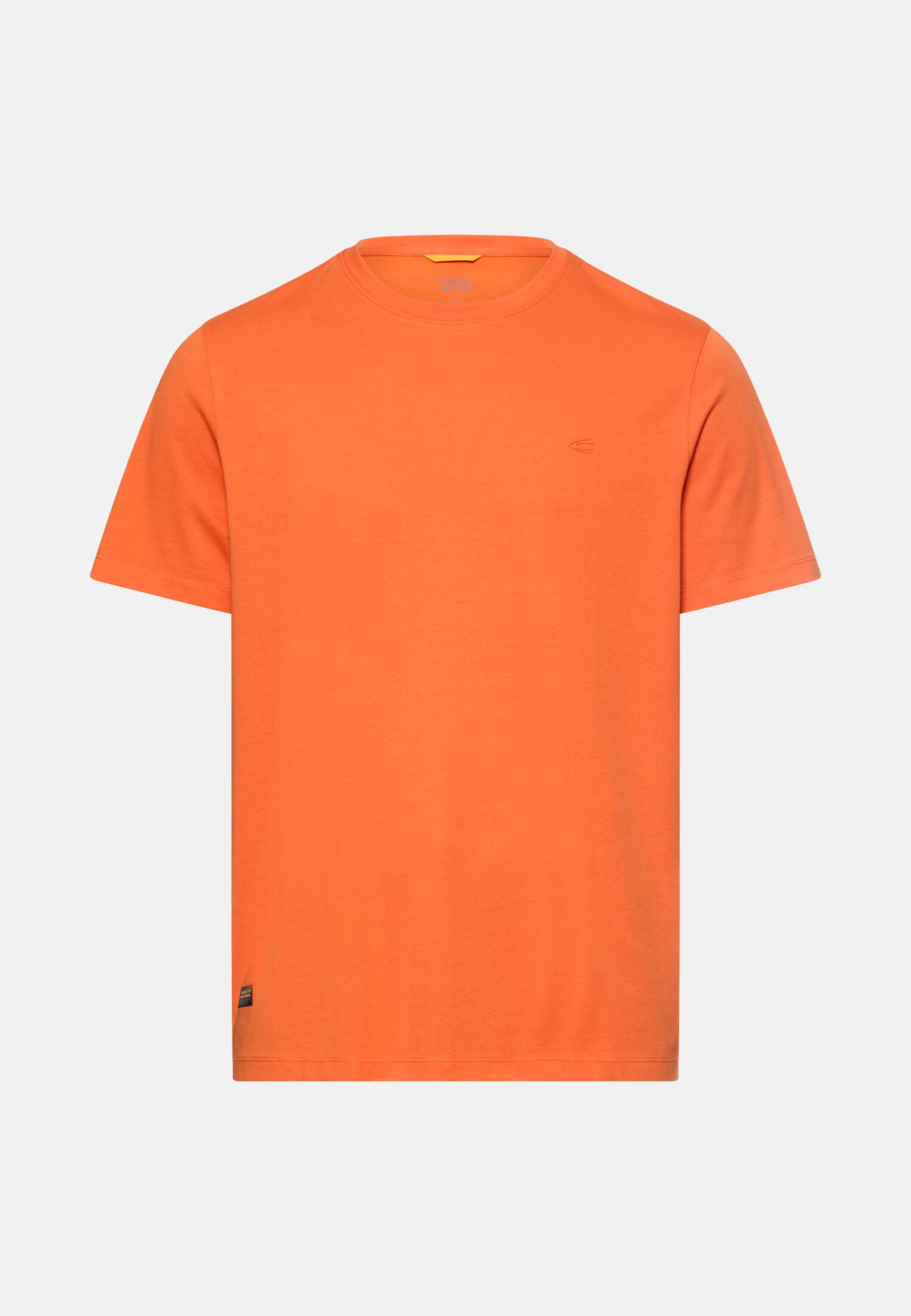 Men fleXXXactive® T-shirt with crew neck Orange frontal front