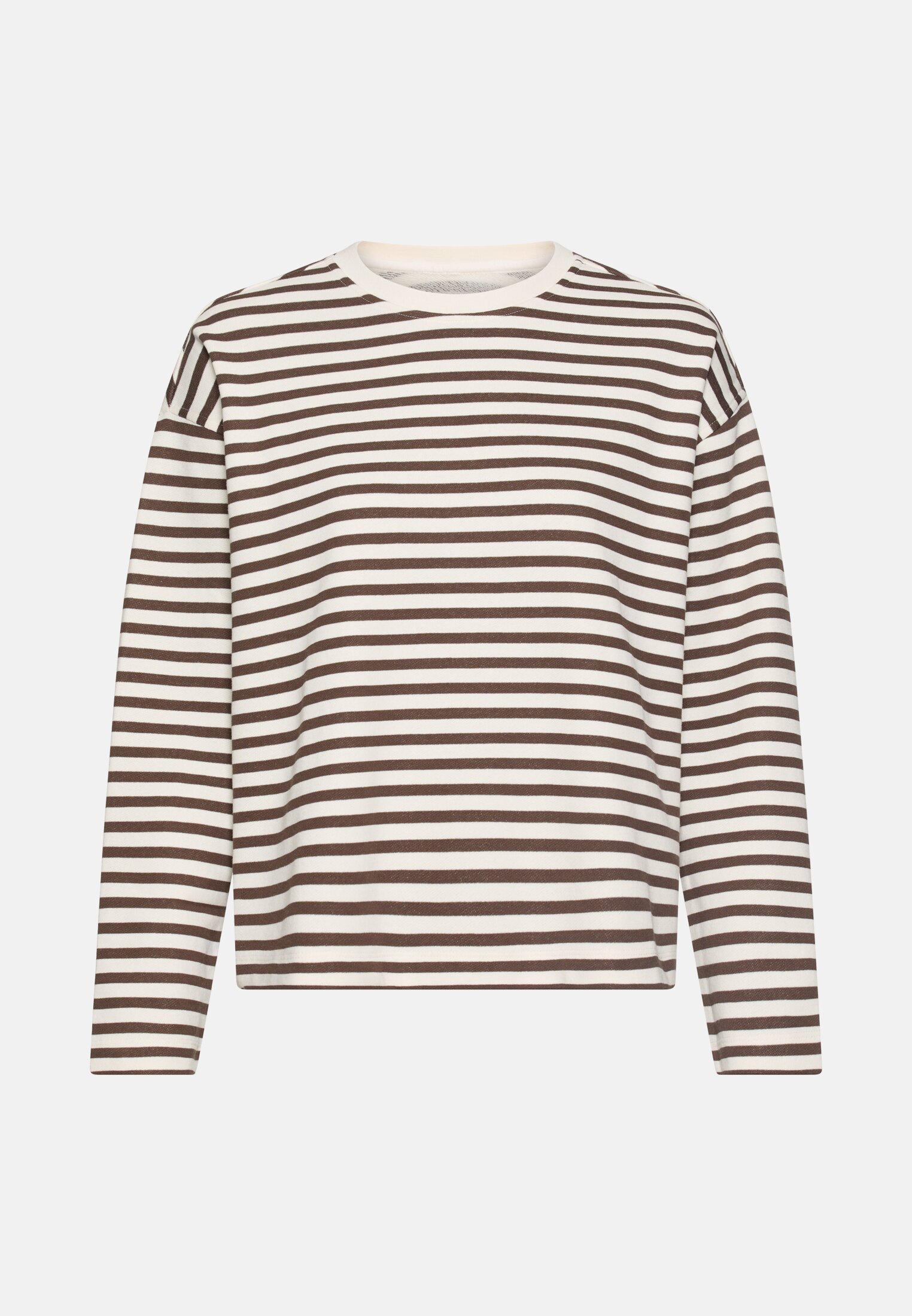 Damen Sweatshirt aus 100% Baumwolle Braun frontal vorn