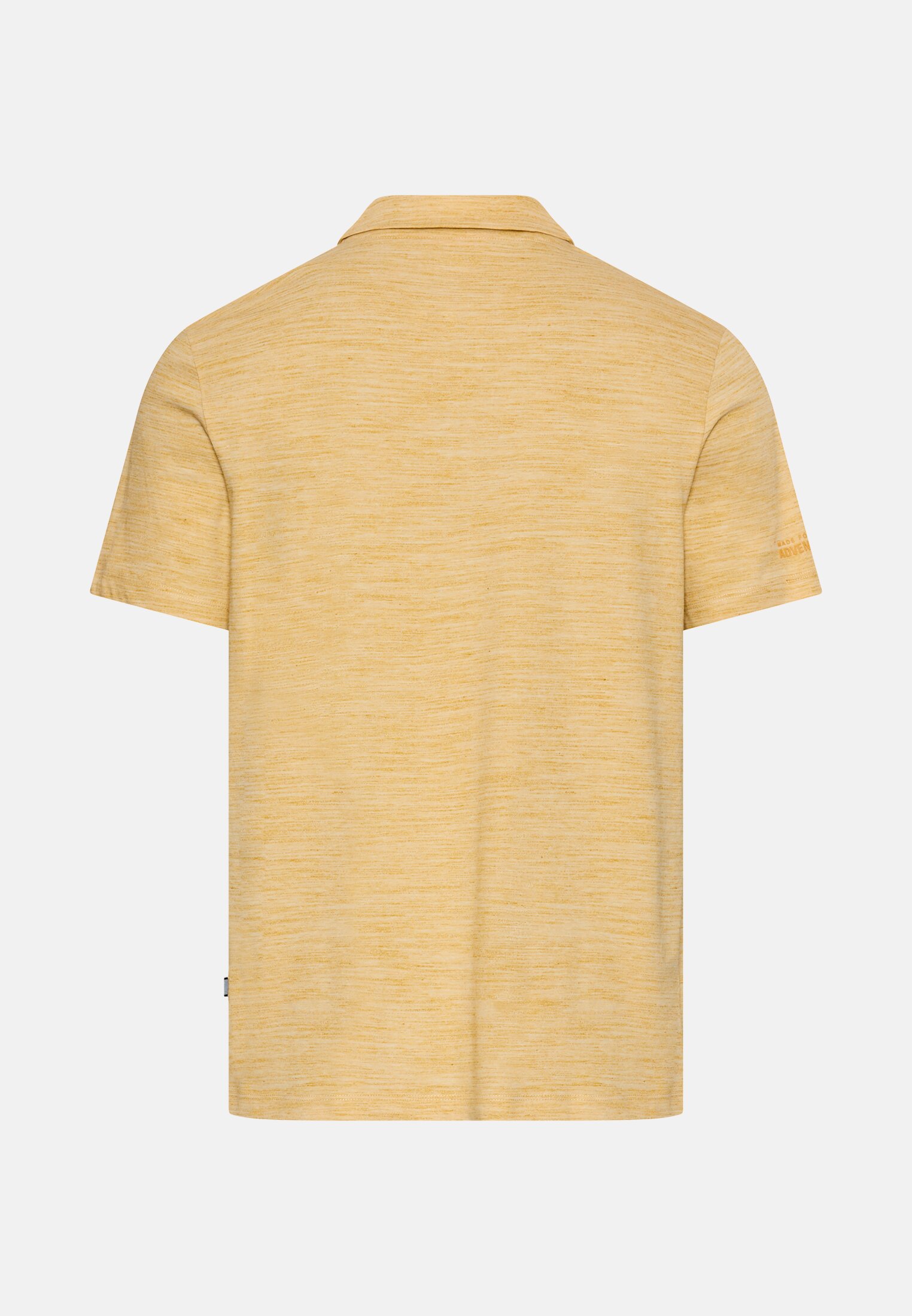 Herren Poloshirt mit Quick Dry Funktion Sonnengelb frontal hinten