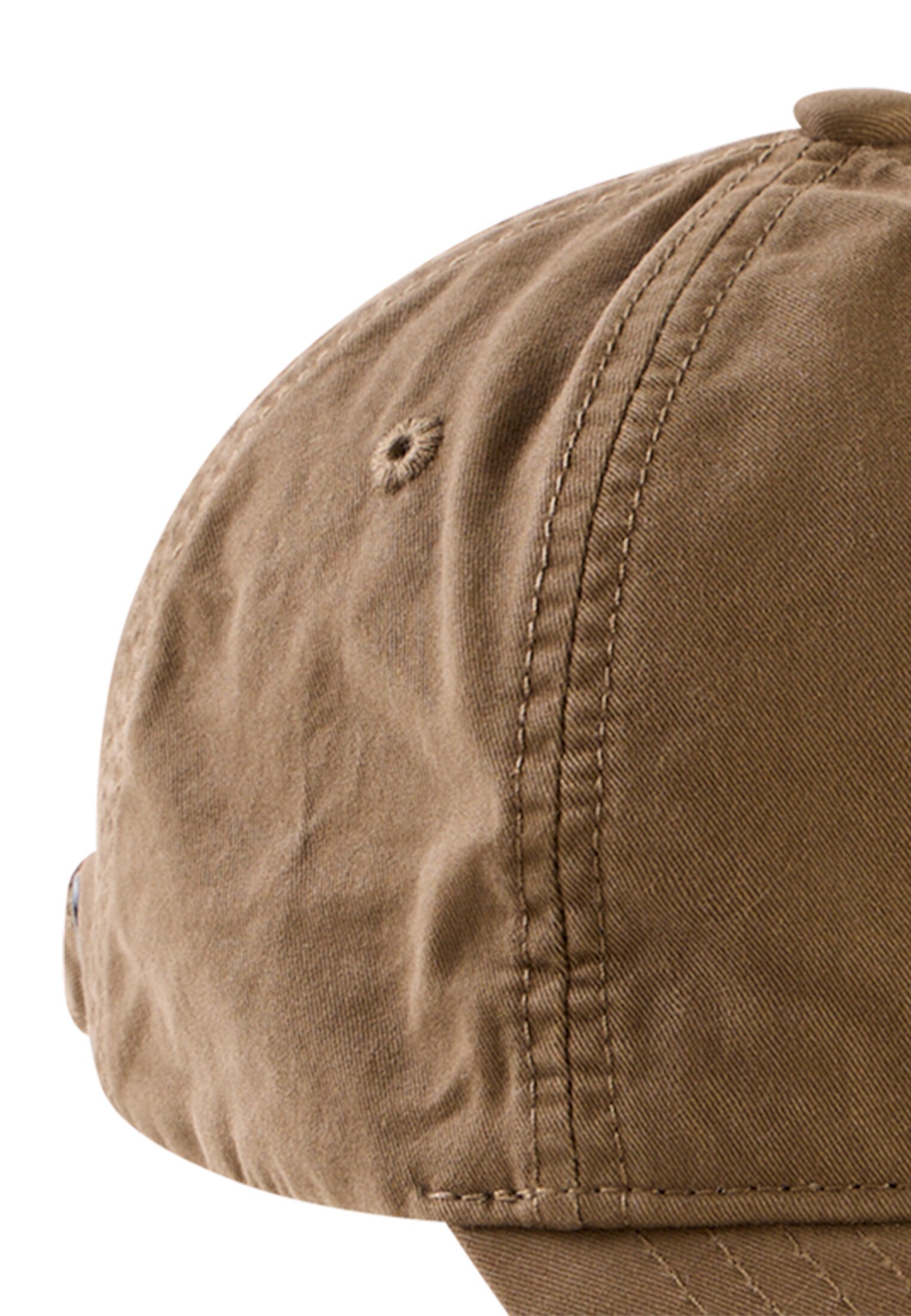 Cap made of pure cotton Mud Brown front close