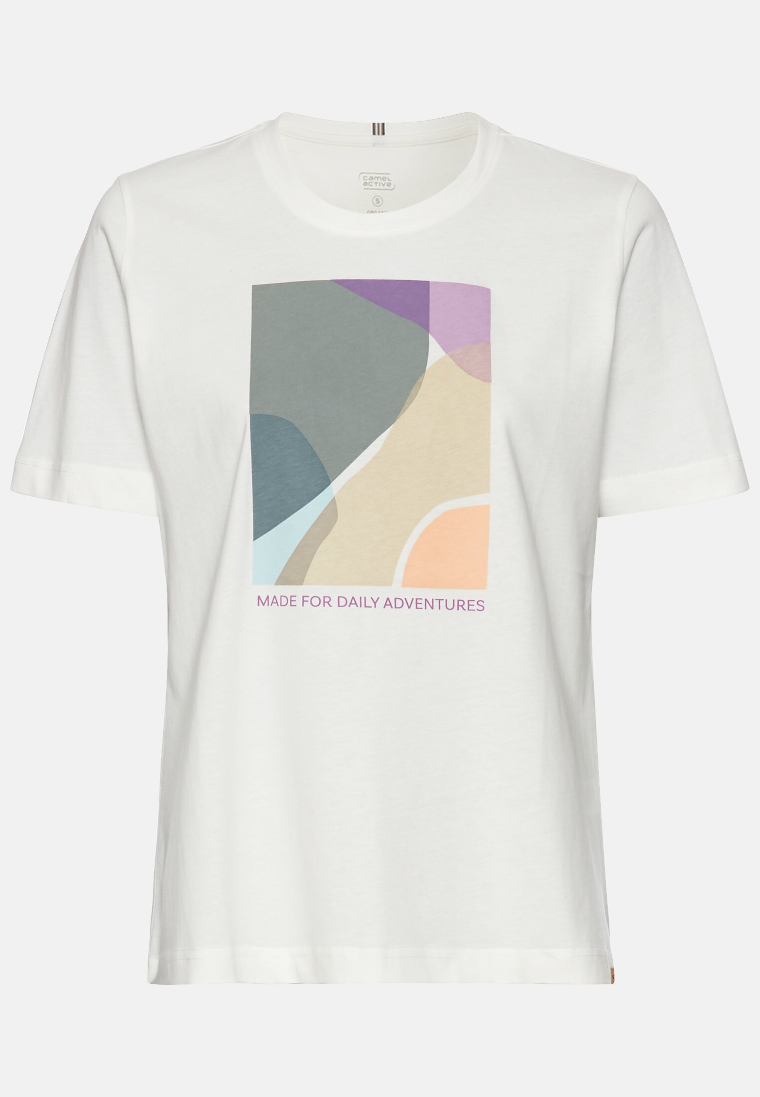 Women T-shirt with print White-Grey frontal front
