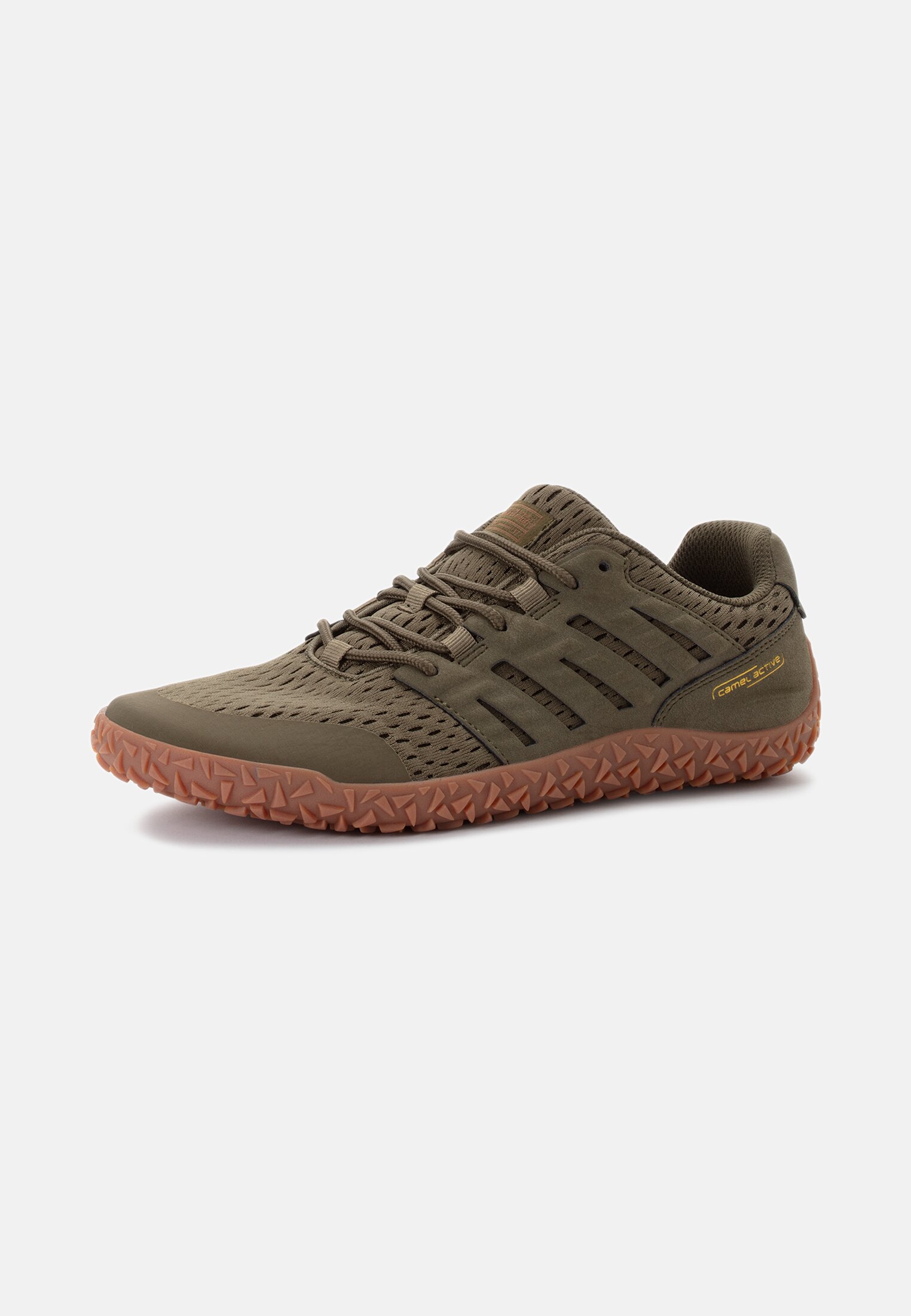 Men Sneakers with a flexible sole Green frontal back