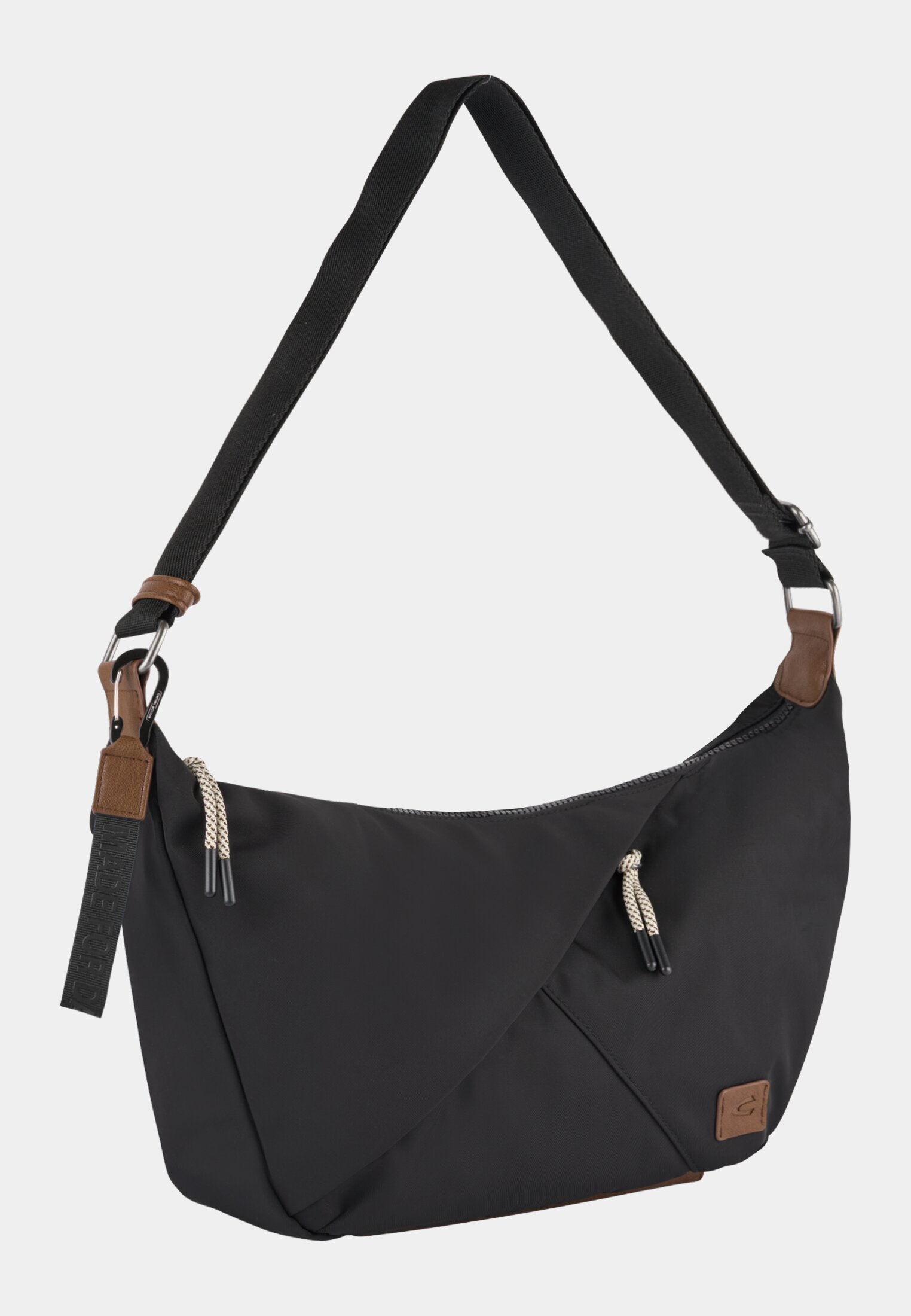 Damen AURUM Tasche mit farbiger Stickerei Schwarz frontal vorn