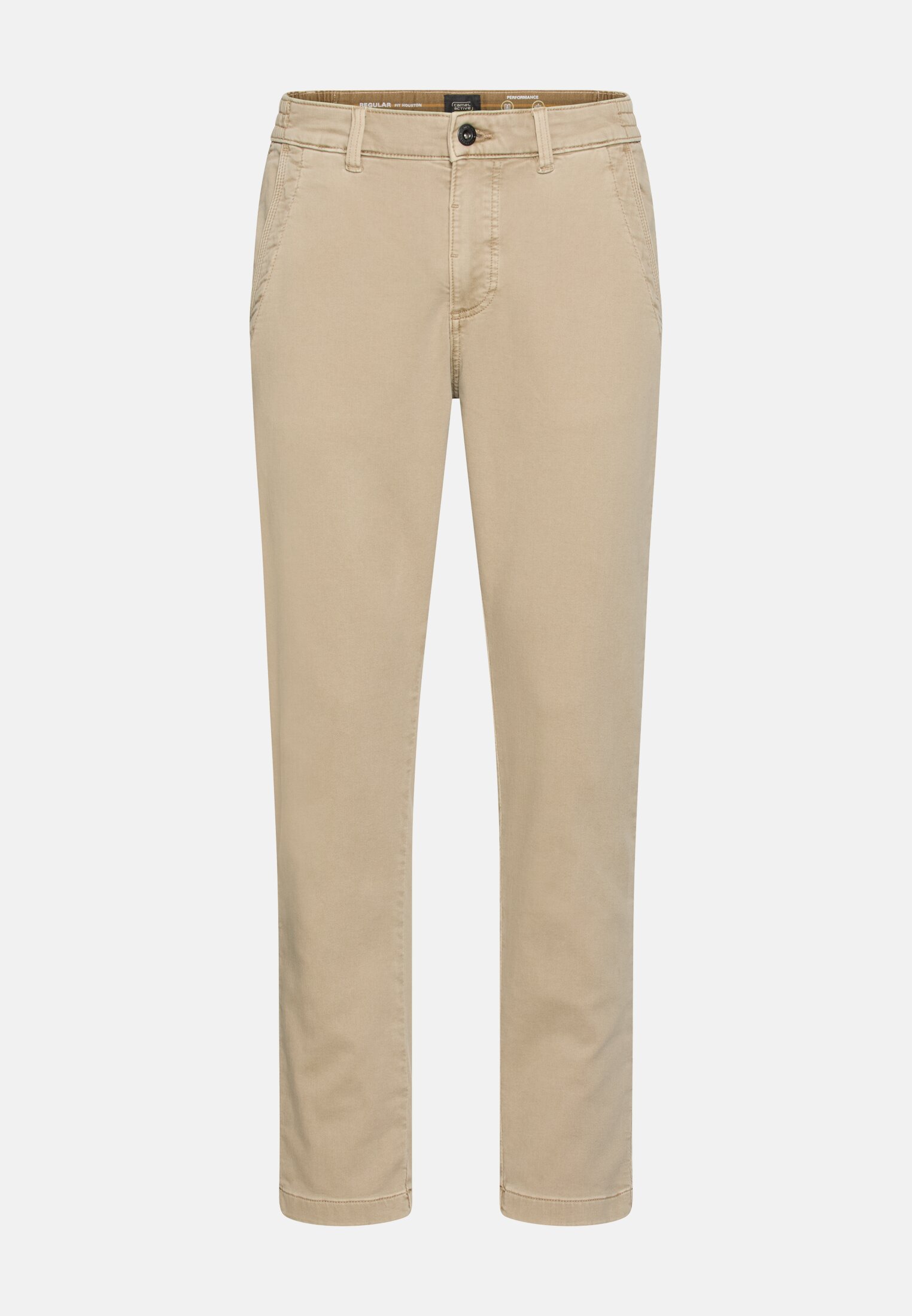 Heren fleXXXactive® Regular Fit Explorer Chino Beige frontaal voor