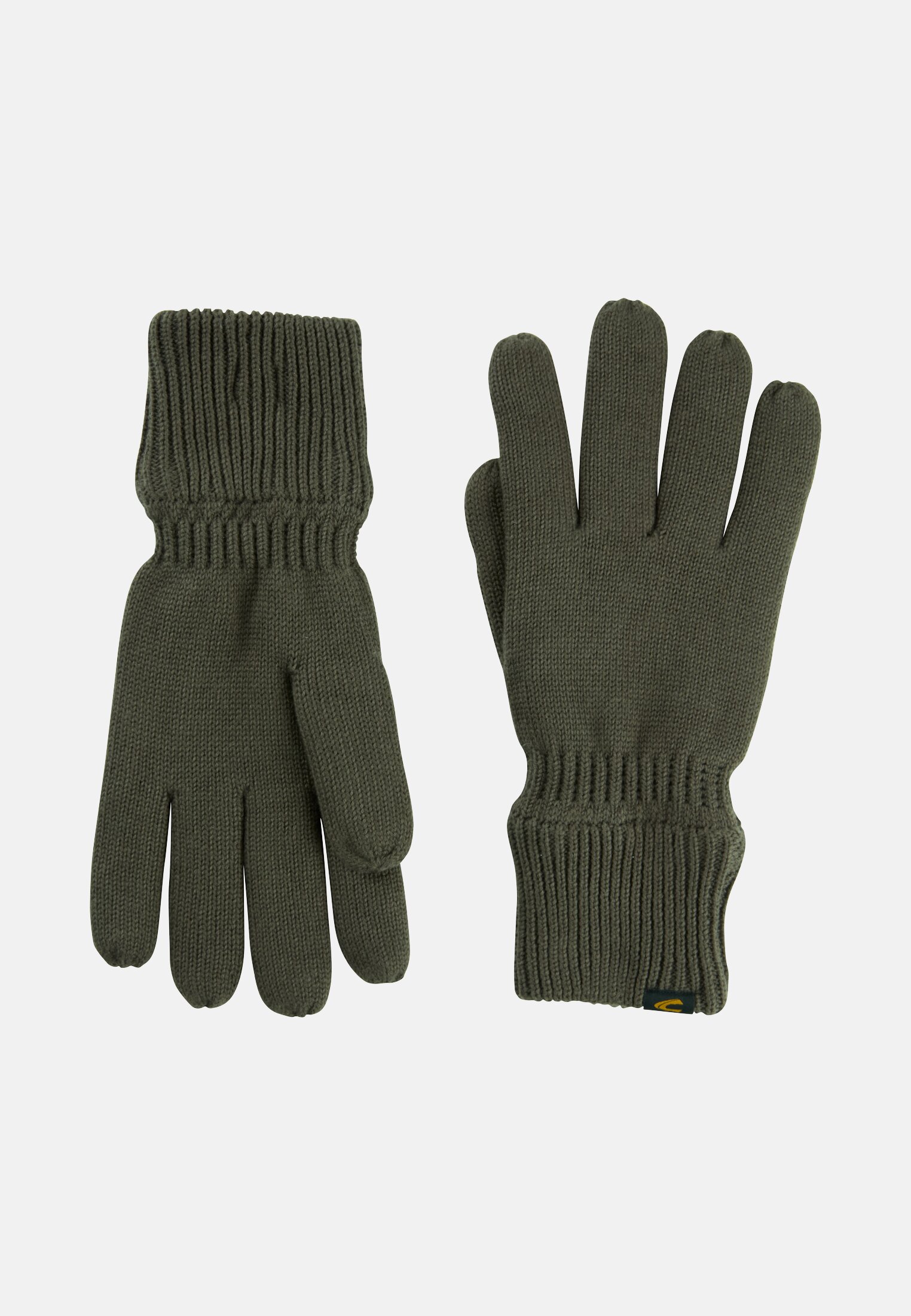 Heren Handschoenen van puur katoen Donkerbruin achter dichtbij