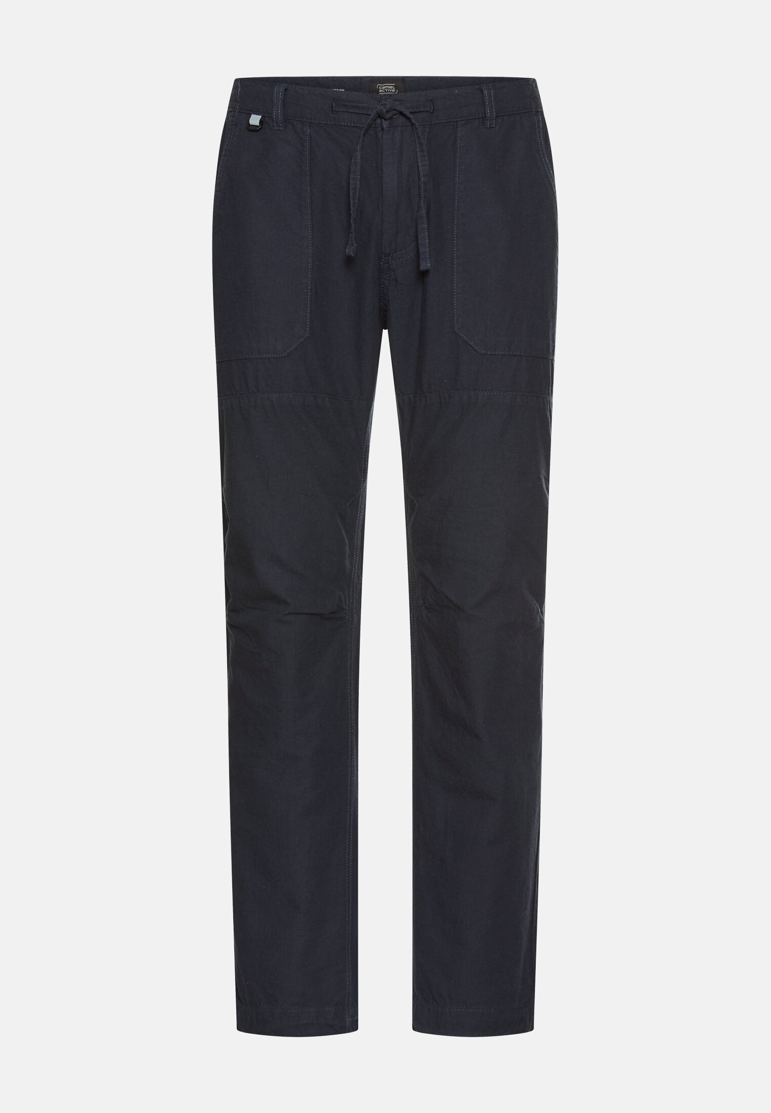 Men Chino trousers with drawstring Dark Blue frontal front