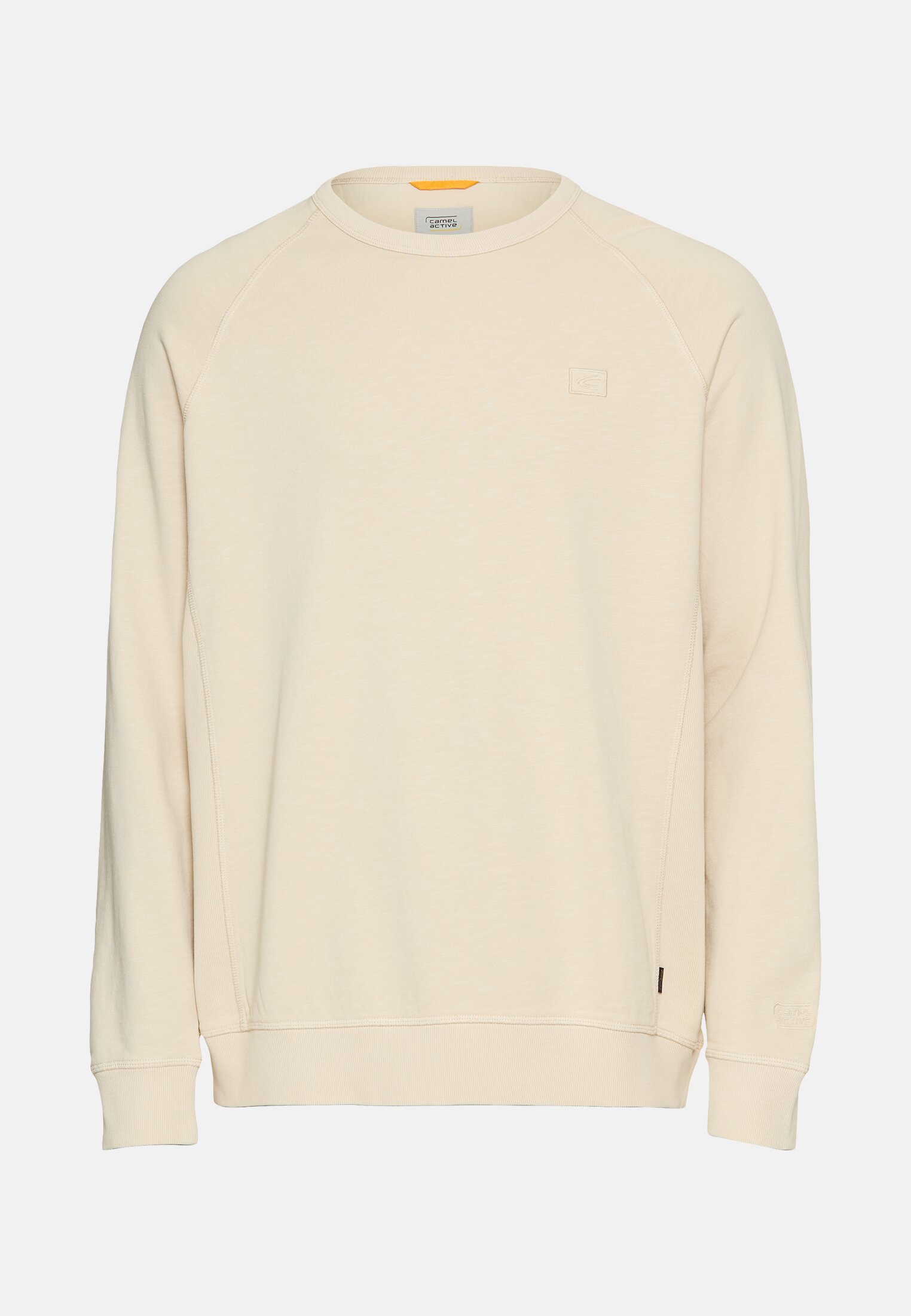 Herren Sweatshirt aus reiner Baumwolle mit Raglanärmeln Hafer frontal vorn