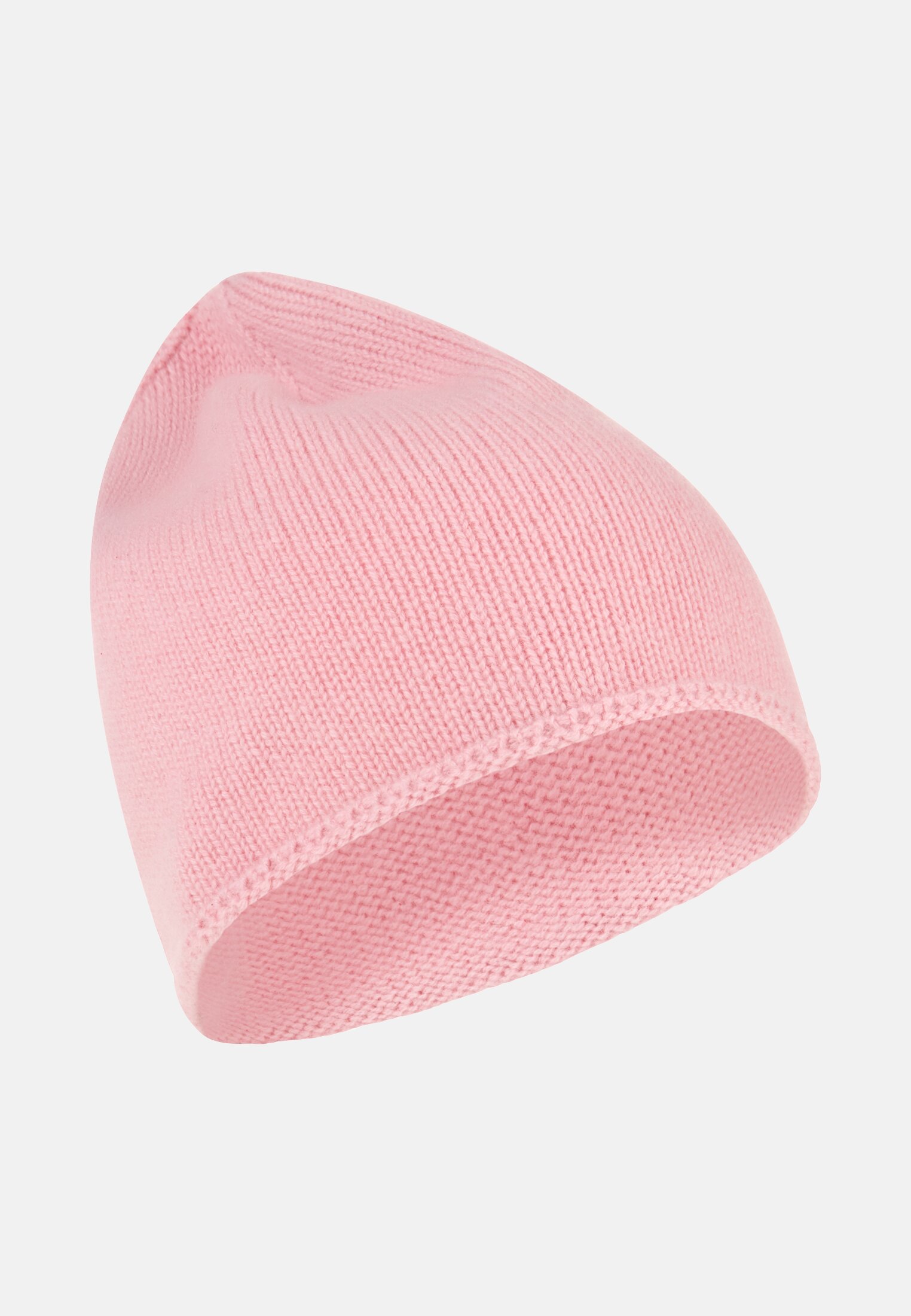 Women Beanie made of pure cashmere Pink frontal front