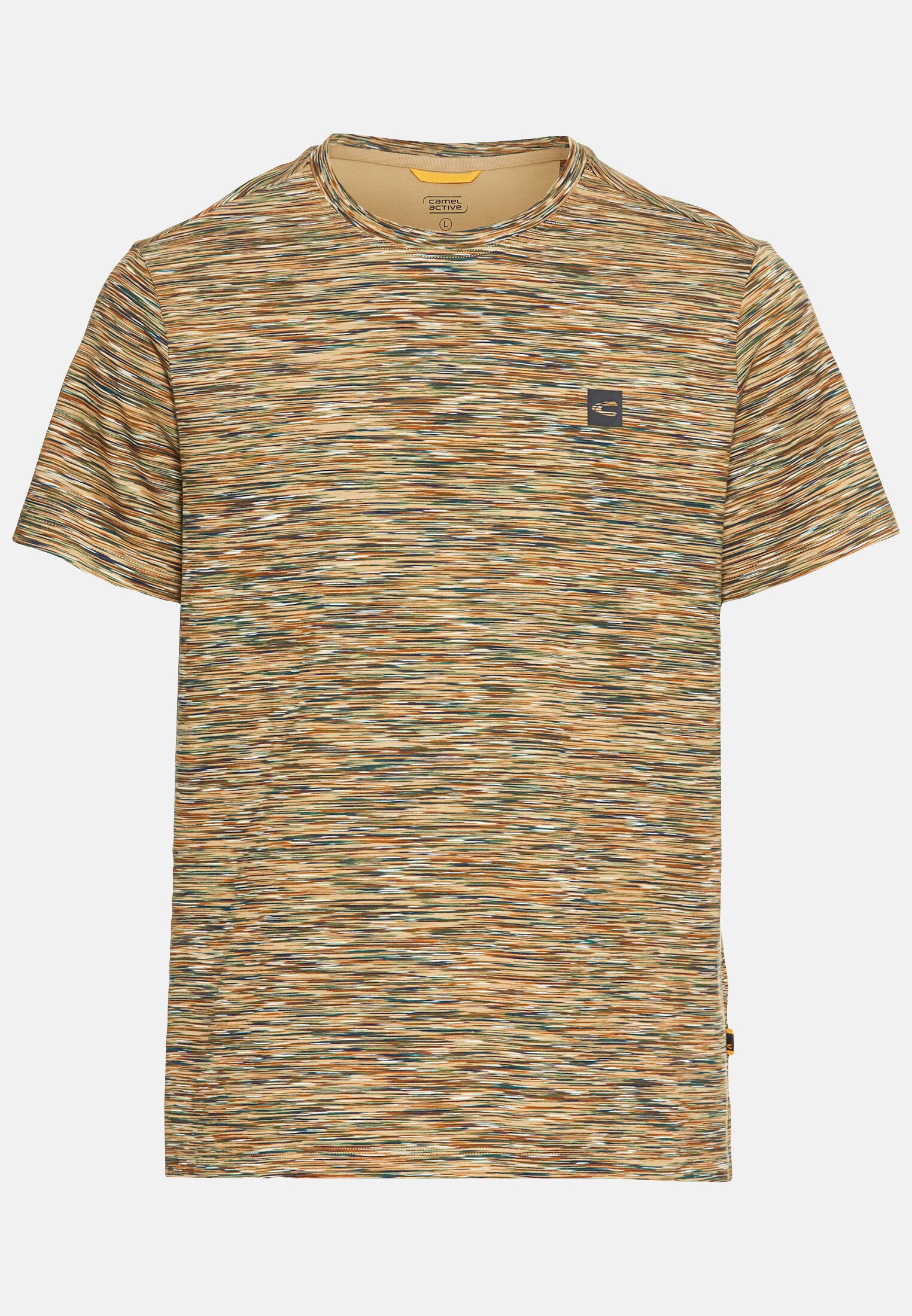 MI_09700-5T24-71_0G-00 Herren Kurzarmshirt mit geripptem Kragen Grün frontal vorn