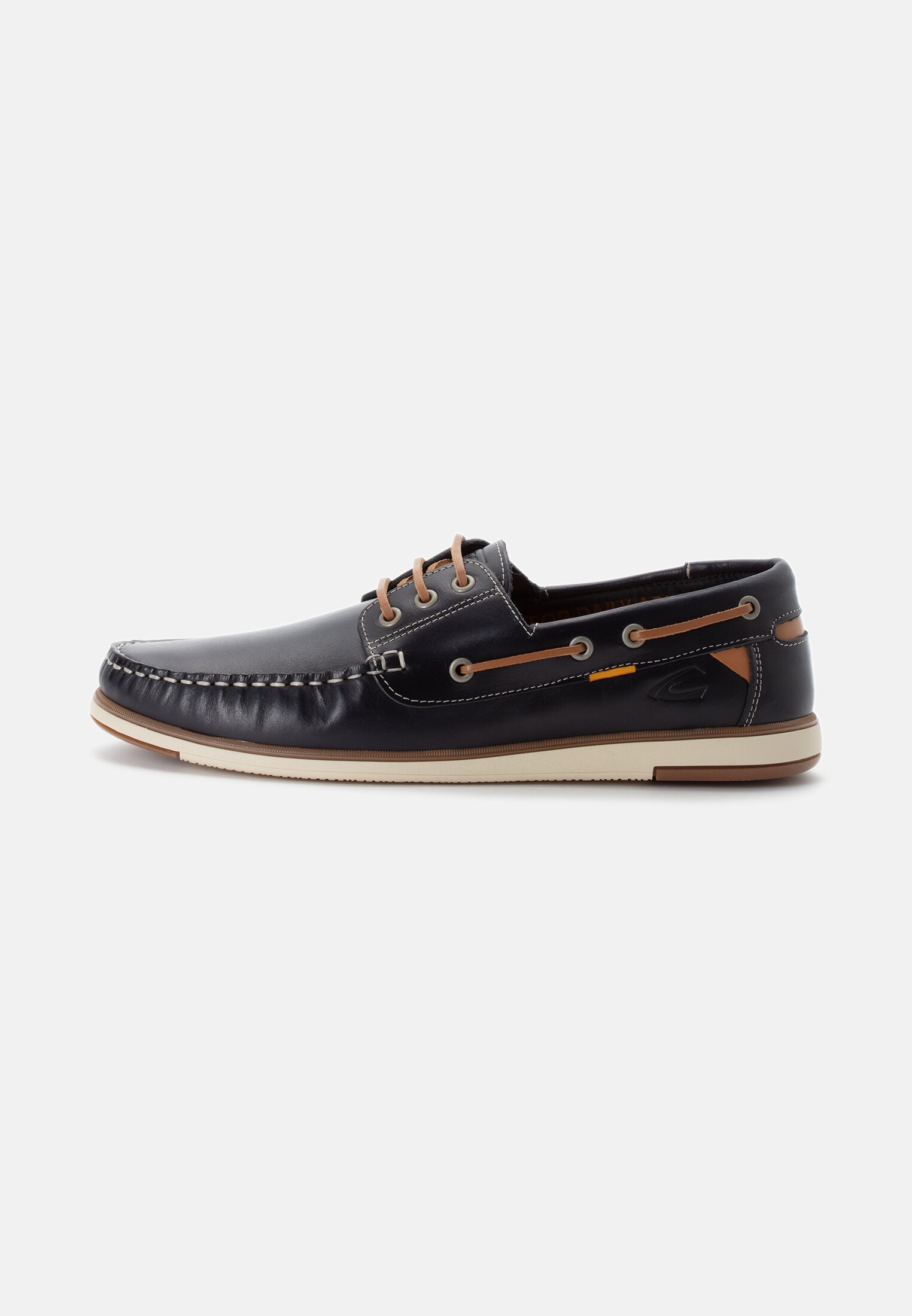 Men Boat shoes made of leather Dark Blue frontal front