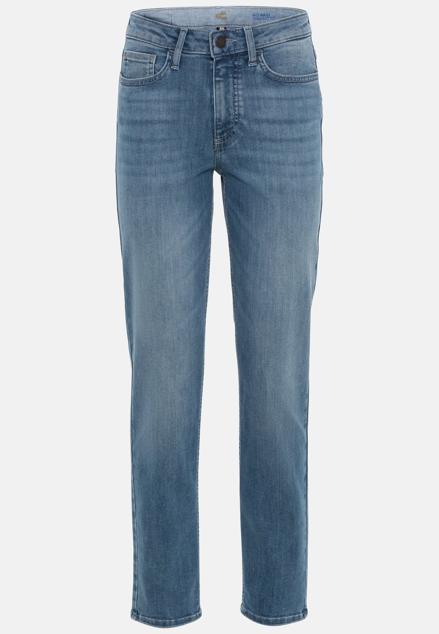Women 5-pocket straight fit Denim Blue frontal front