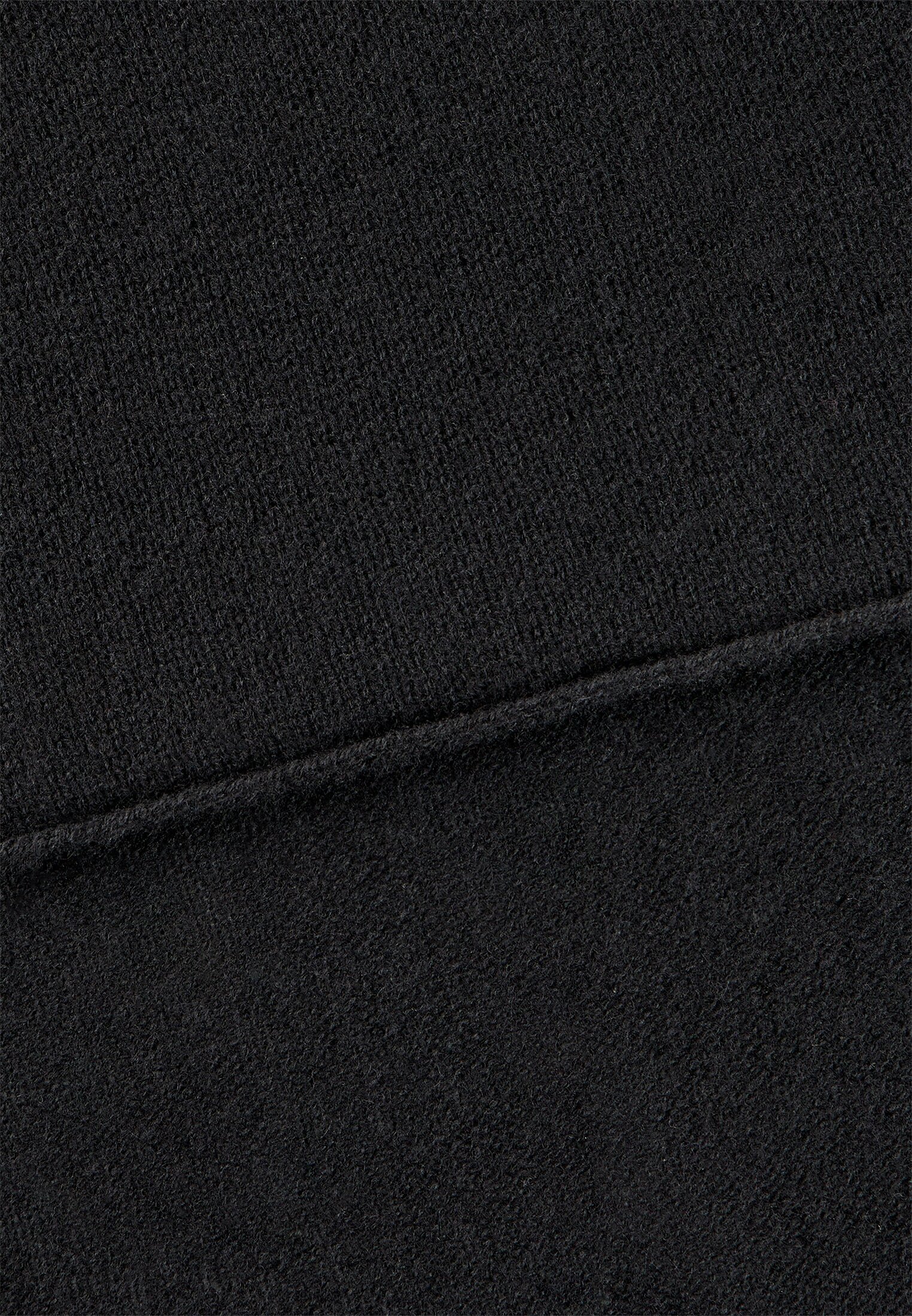 Women Knitted scarf made from 100% cashmere Black frontal back