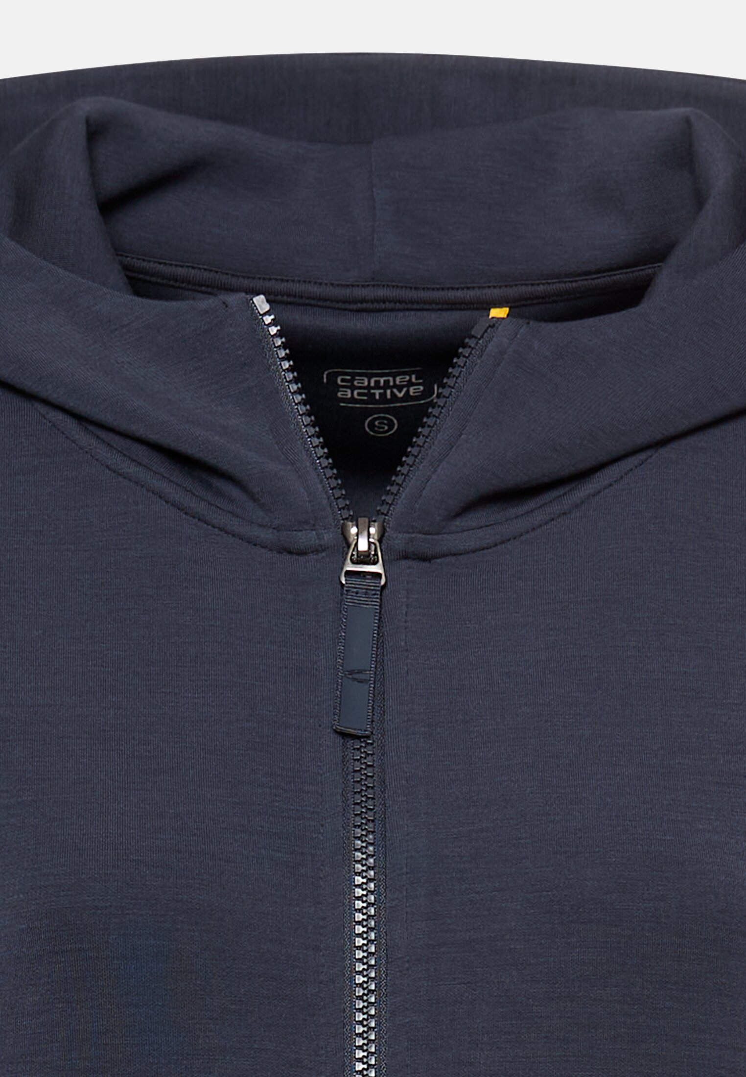 Women Sweat jacket with hood Dark Blue front close