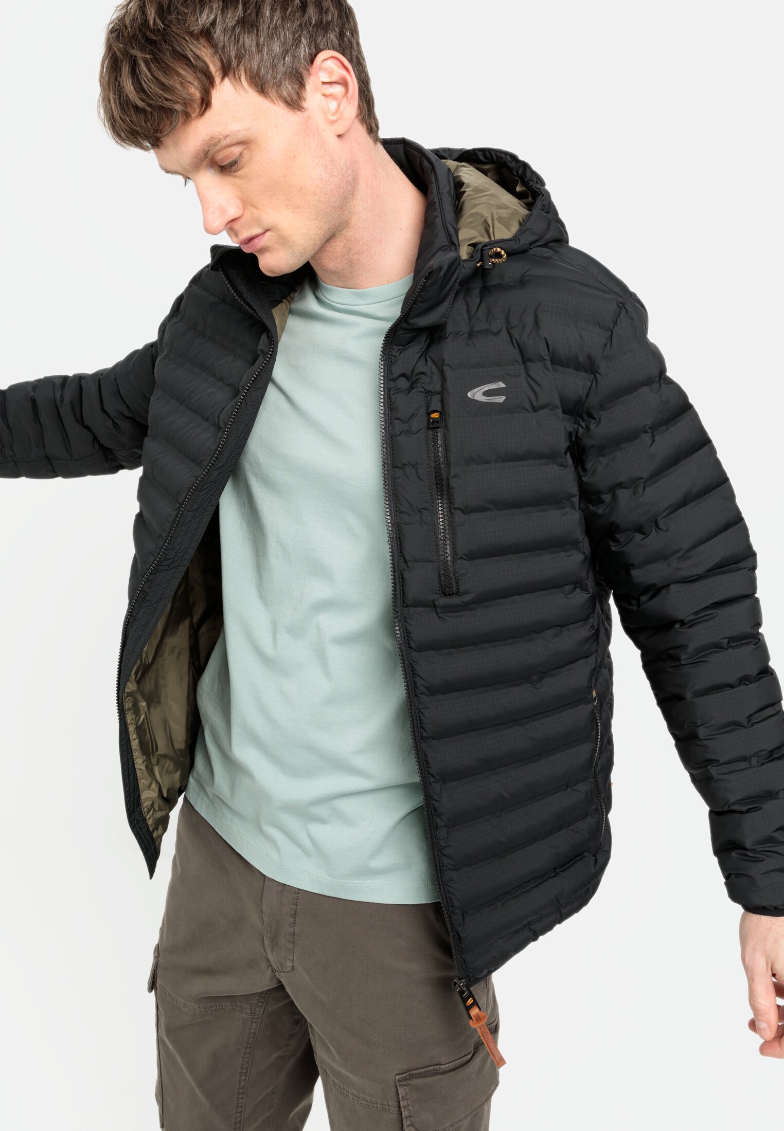 Herren Wasserdichte teXXXactive® Funktionsjacke in Steppoptik Schwarz getragen emotional
