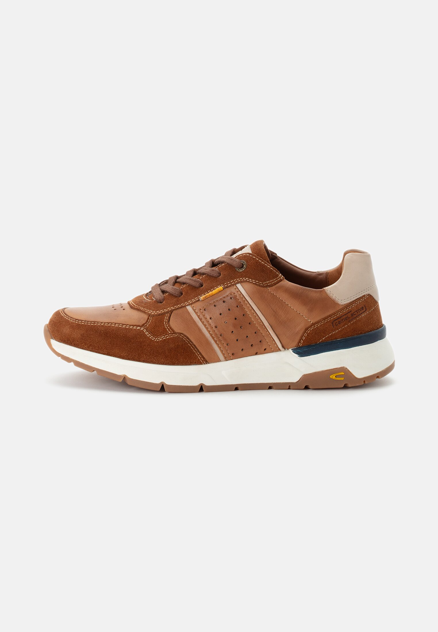 Men Lace-up shoe with contrast elements Brown frontal front