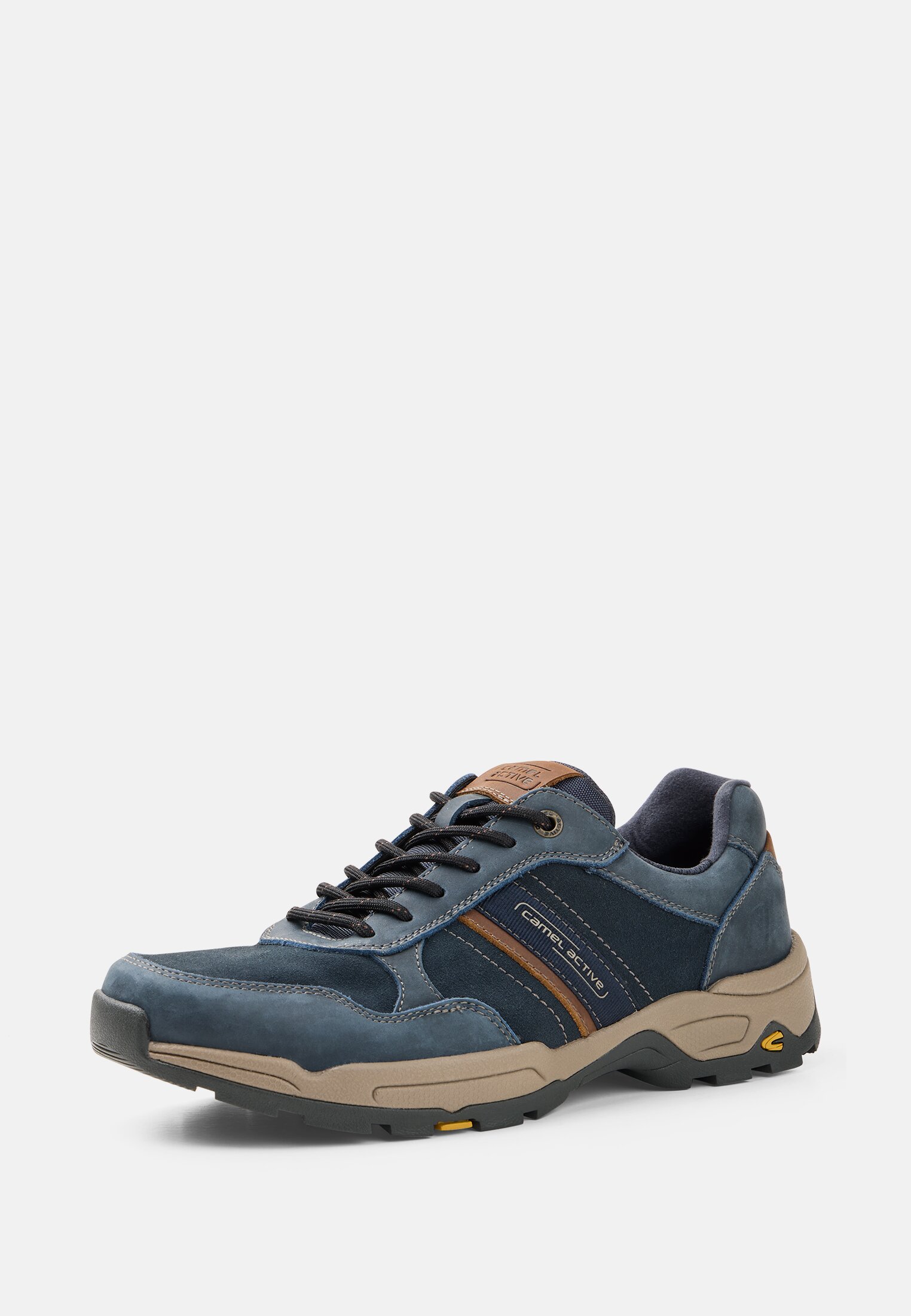 Herren EVOLUTION Sneaker aus echtem Leder Navy/natur frontal hinten