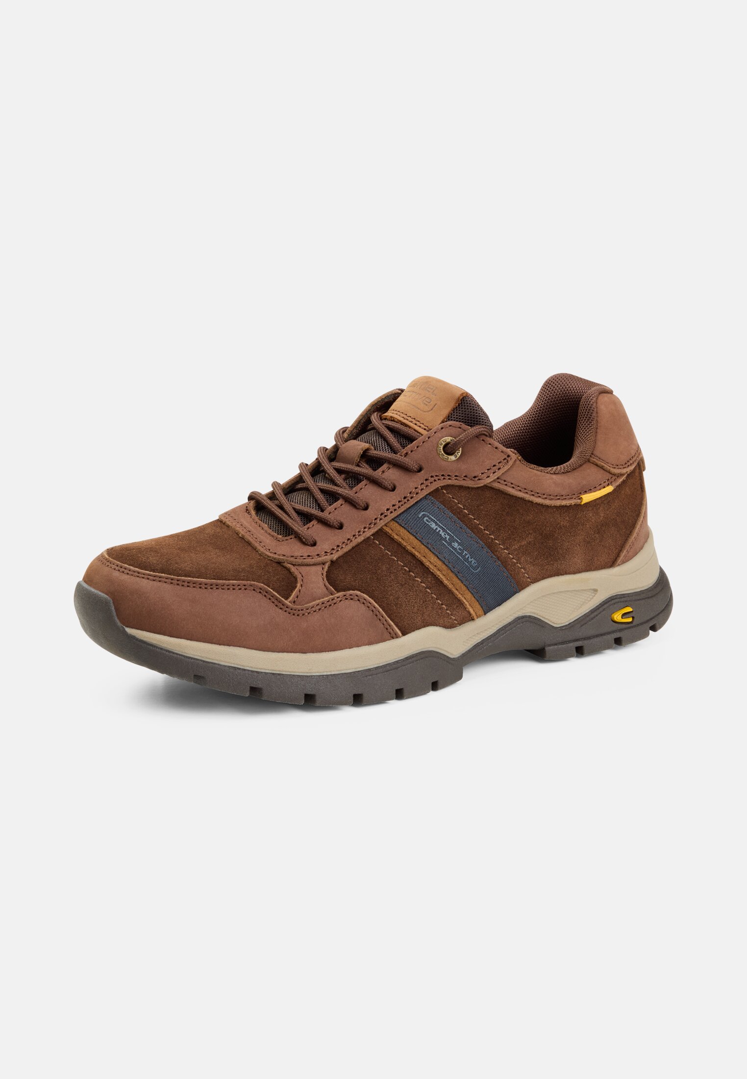 Herren Sneaker mit Kontrastdetails Braun frontal hinten