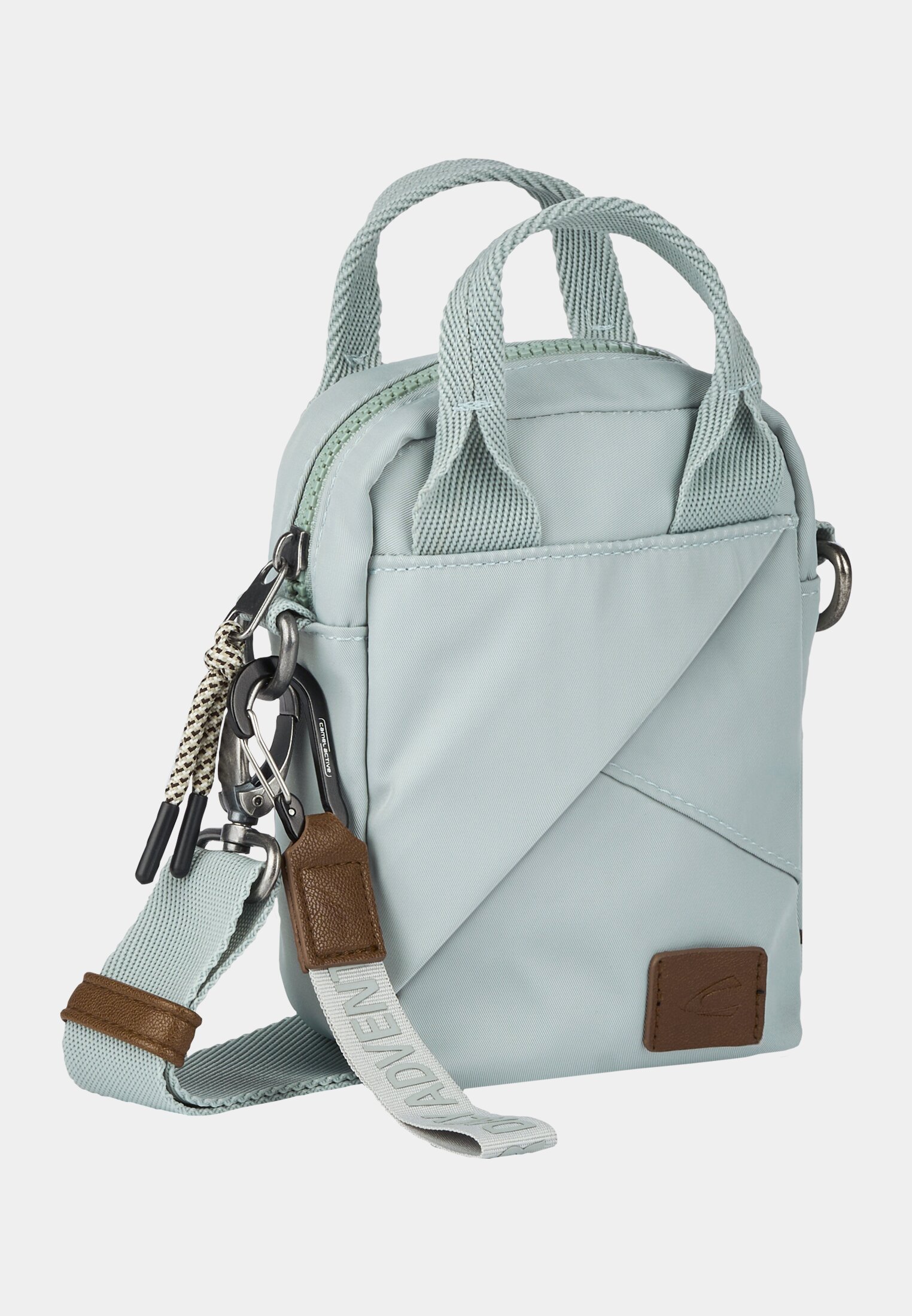 Vrouwen AURUM mobiele telefoonhoesje met verstelbare schouderriem Lichtblauw frontaal voor