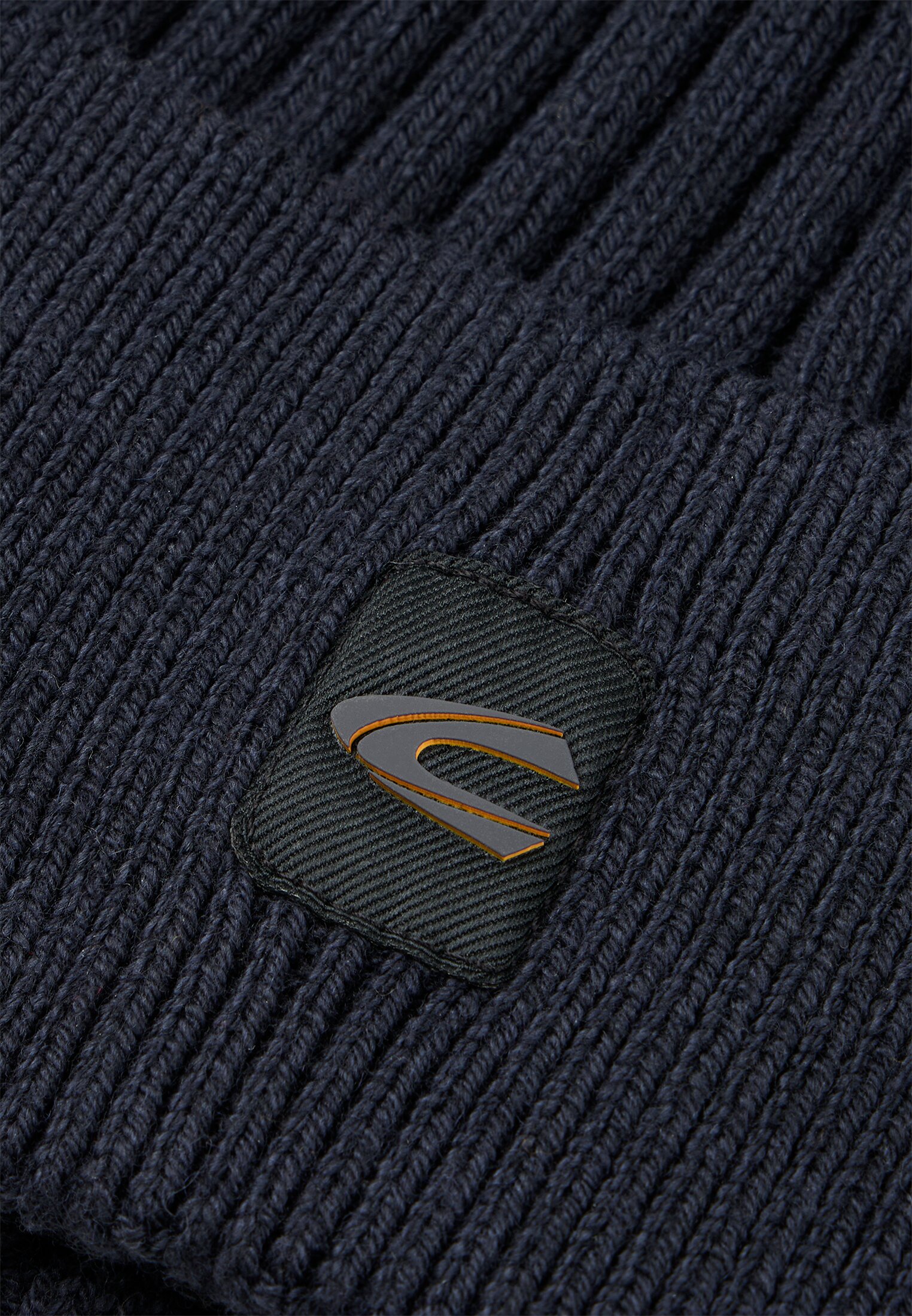 Herren Strickmütze aus Baumwollgemisch Navyblau frontal hinten