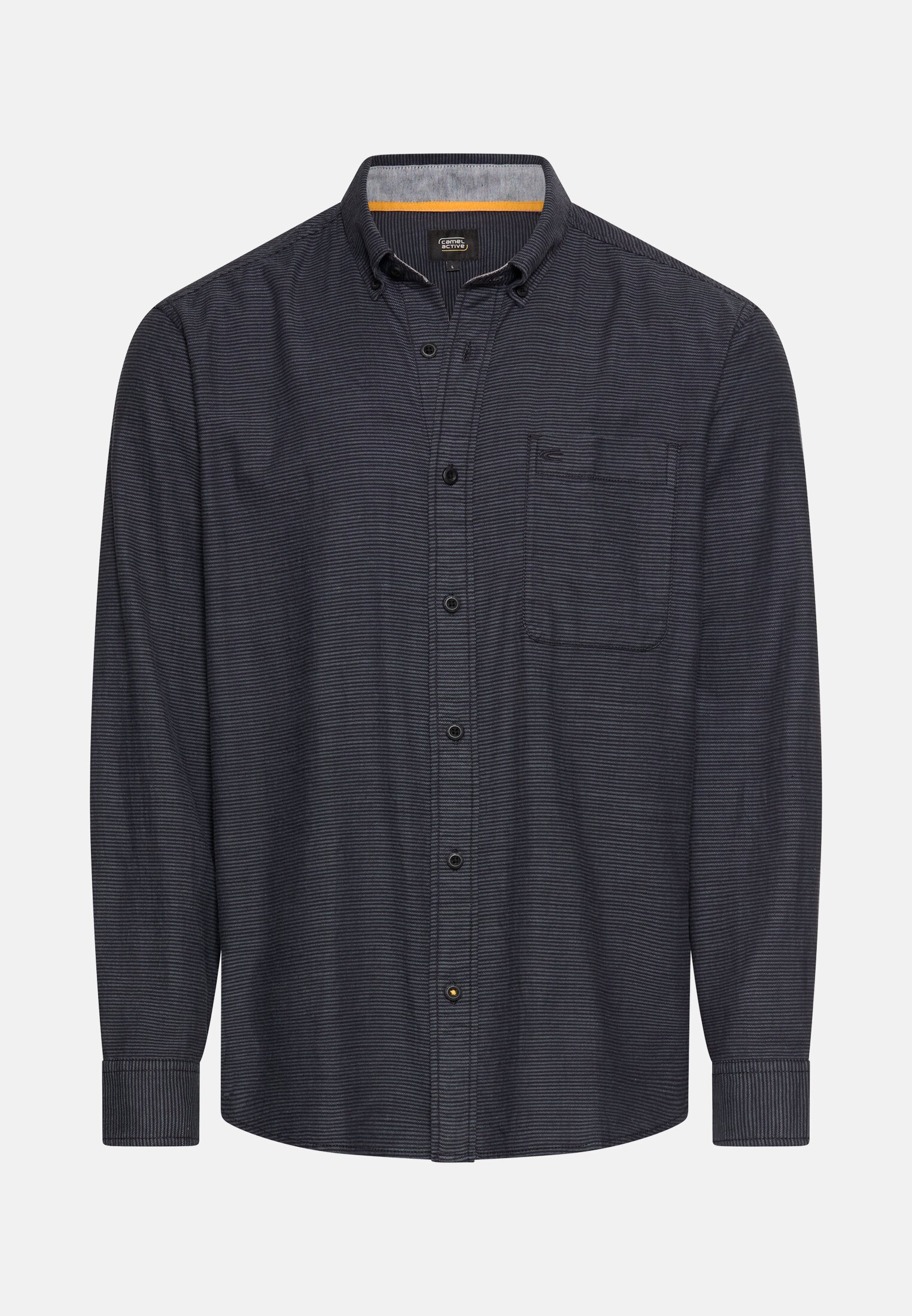 Herren Karohemd mit 2-Wege Stretch Navyblau frontal vorn