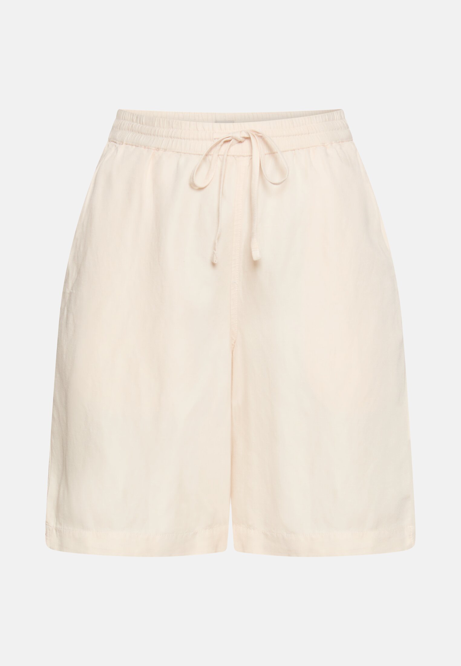 Damen Bermuda Shorts mit Tunnelzug Milchweiß frontal vorn