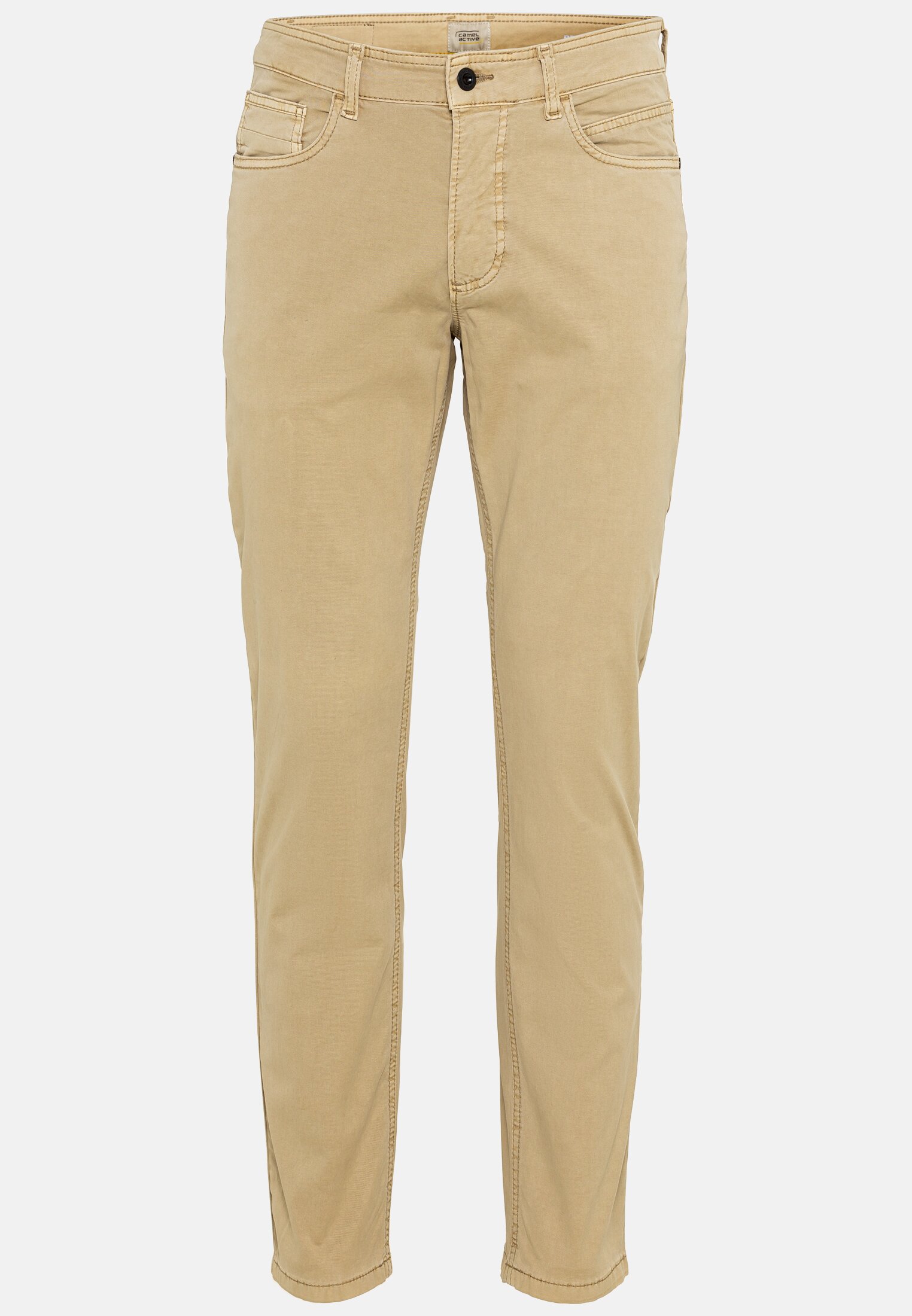 Herren Regular Fit 5 Pocket Hose Beige frontal vorn