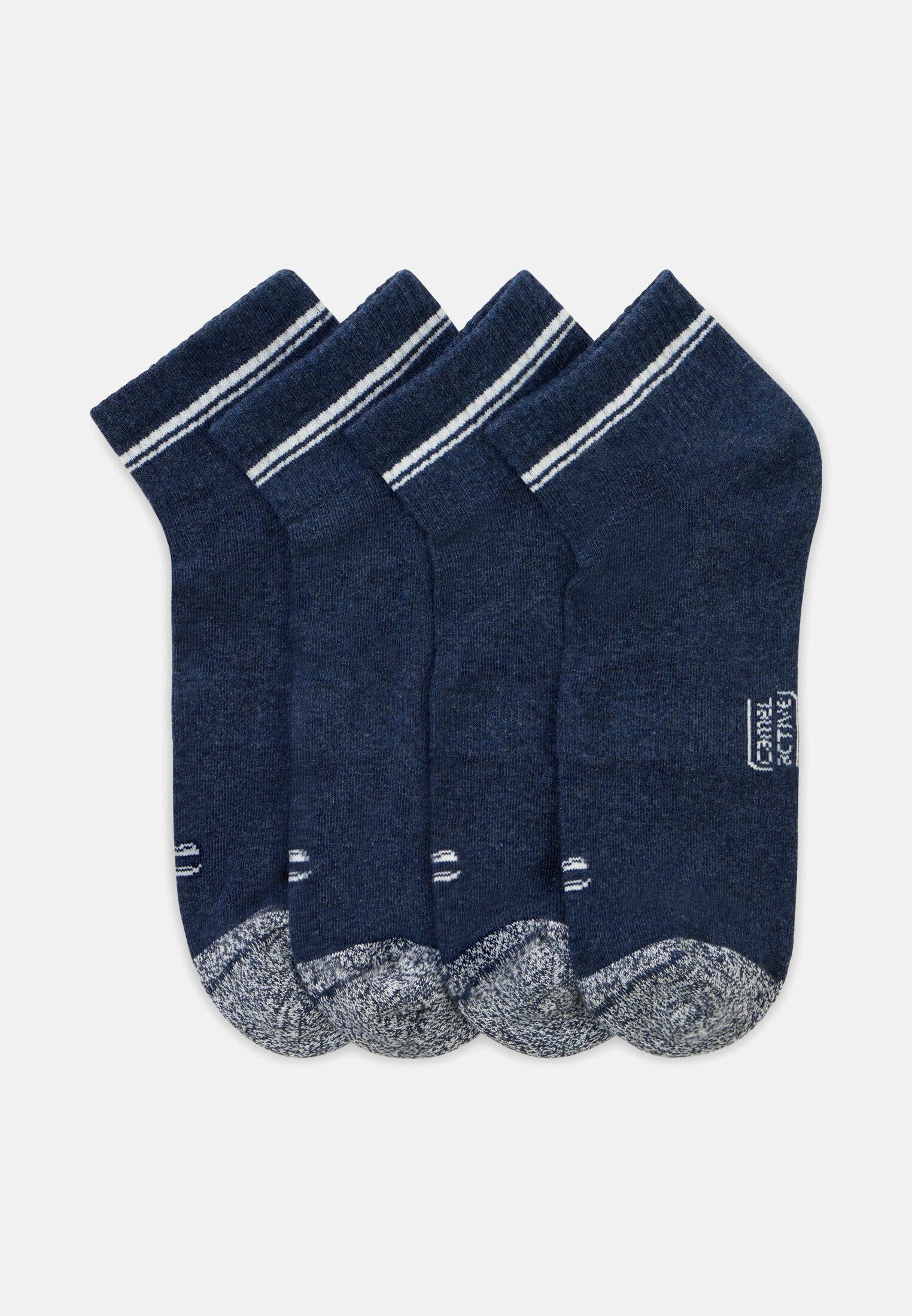 Heren Sneakersokken van een katoenmix Donkerblauw frontaal voor