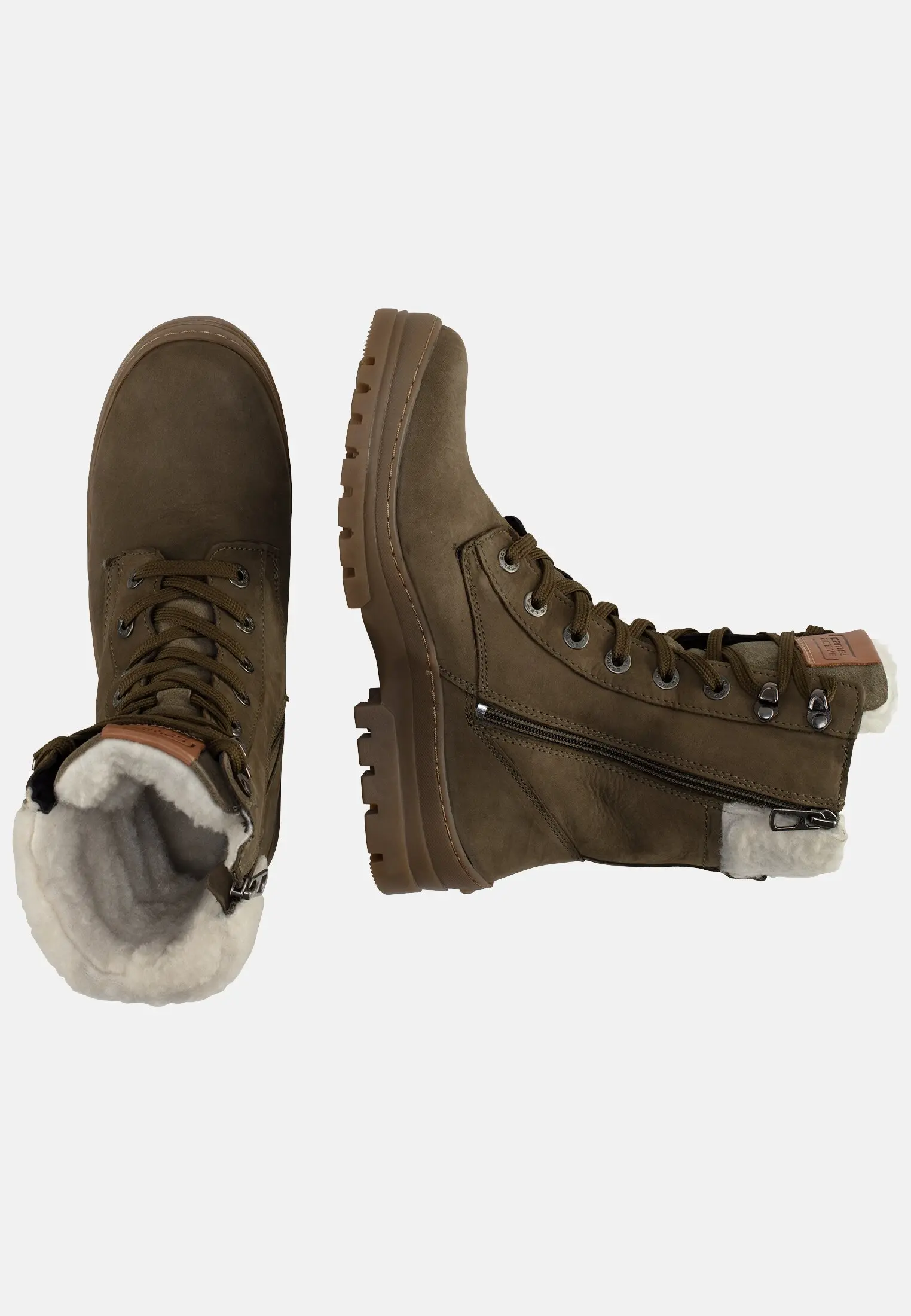 Stiefel aus Nubukleder für Damen in Khaki | 36