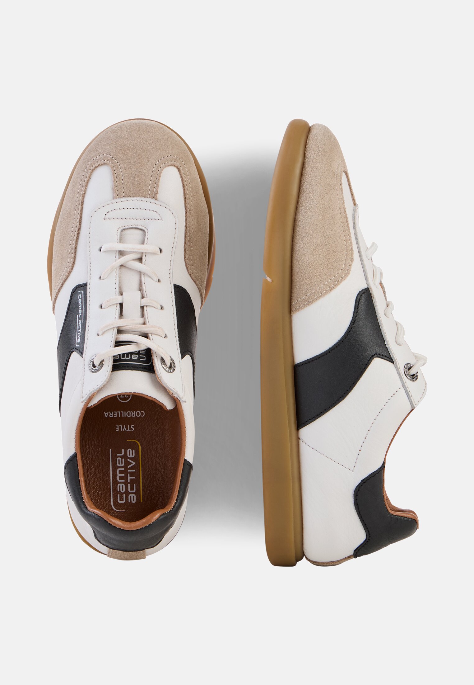 Damen Sneaker mit extra flexibler Sohle Weiß frontal oben