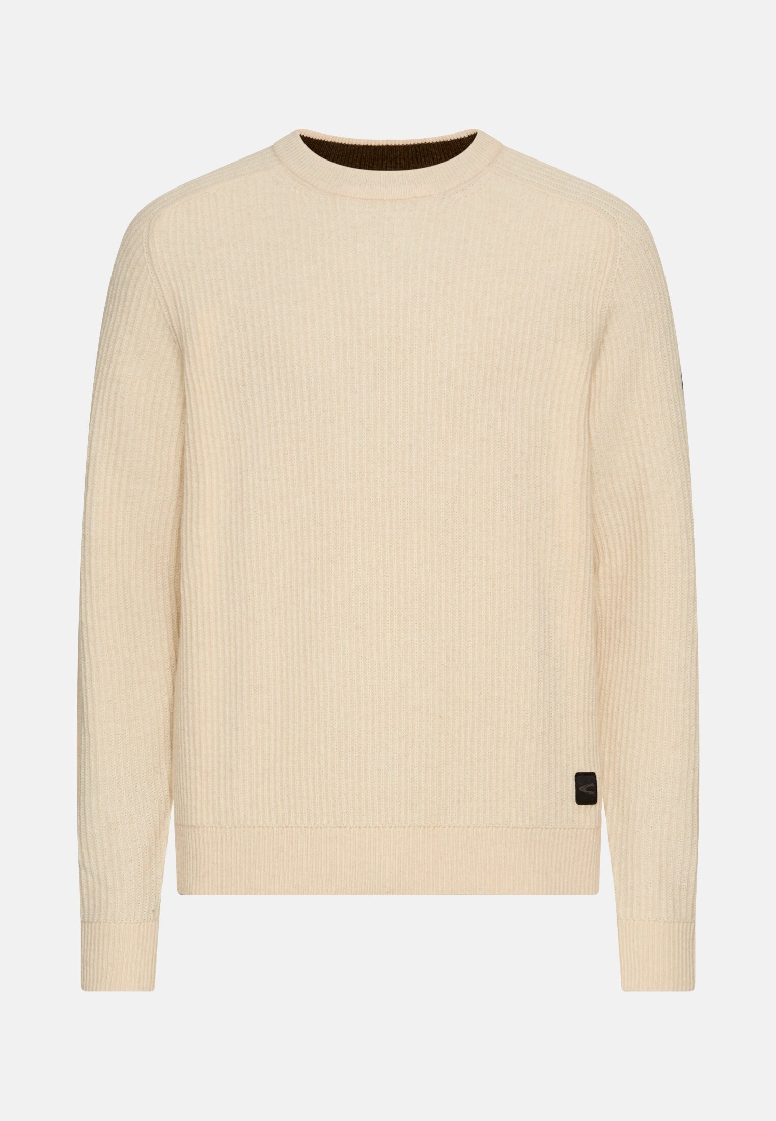 Herren Pullover aus reiner Wolle Hafer frontal vorn