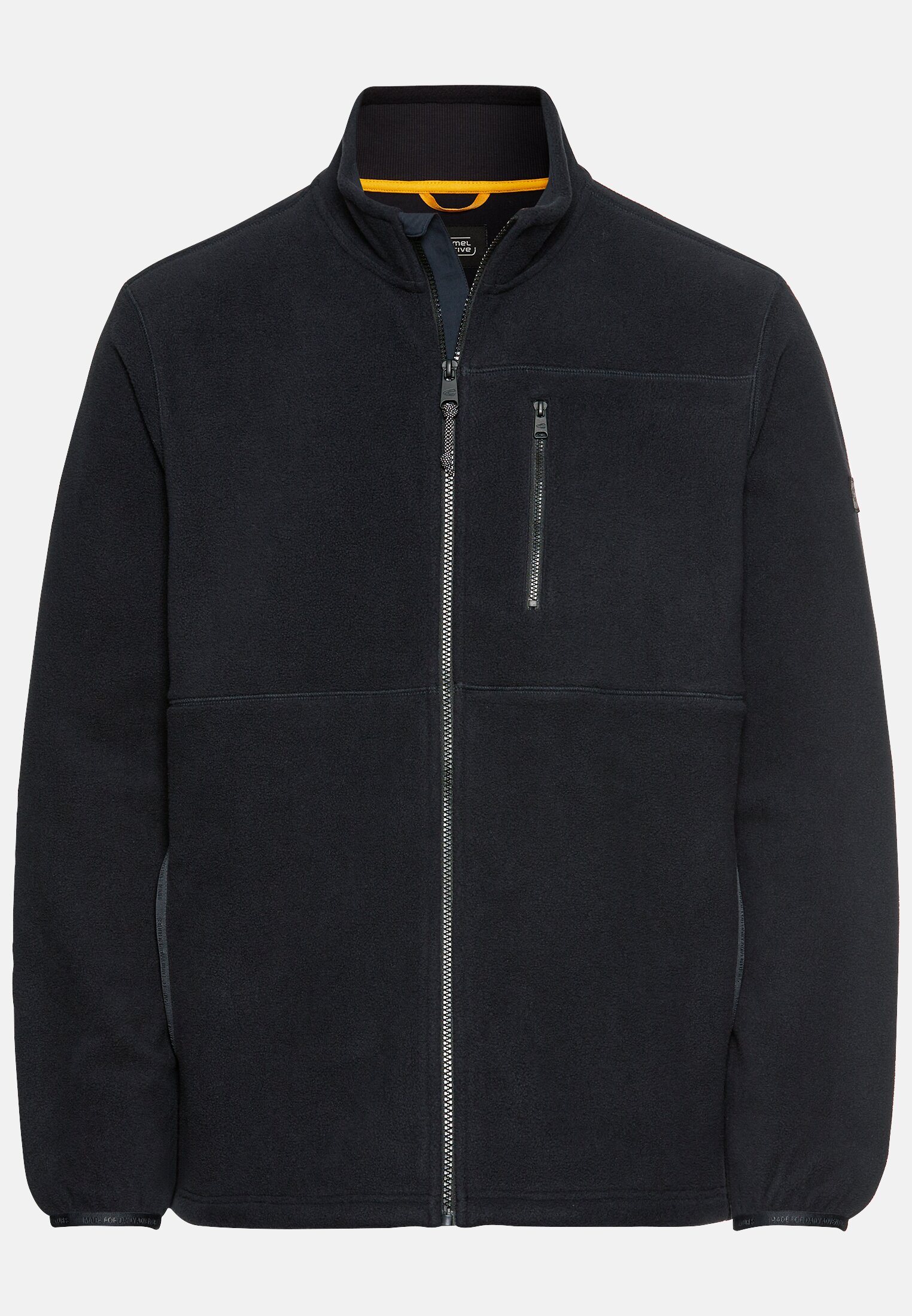Men Fleece jacket with stand-up collar Dark Blue