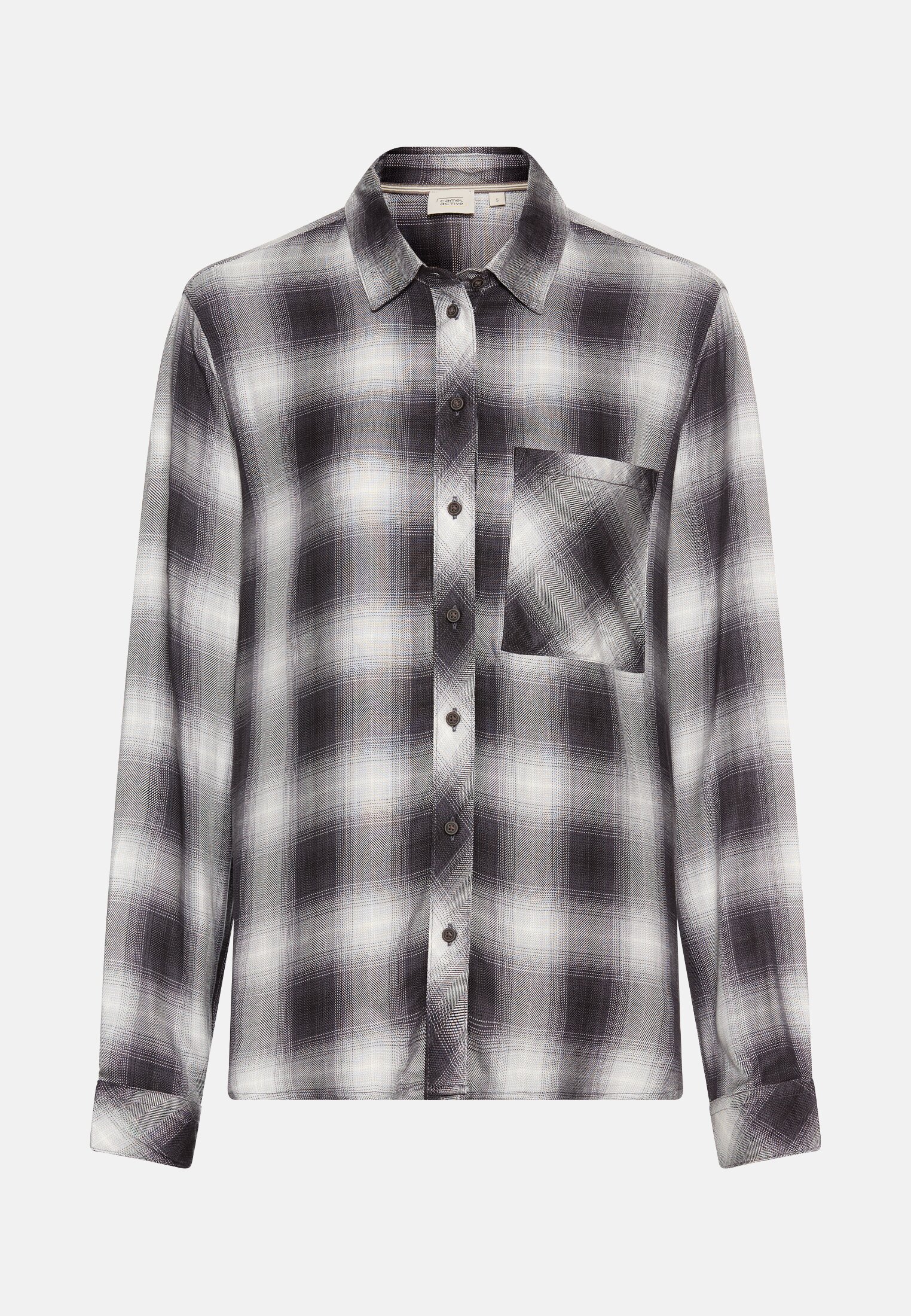 Damen Bluse aus reiner Viskose Grau frontal vorn