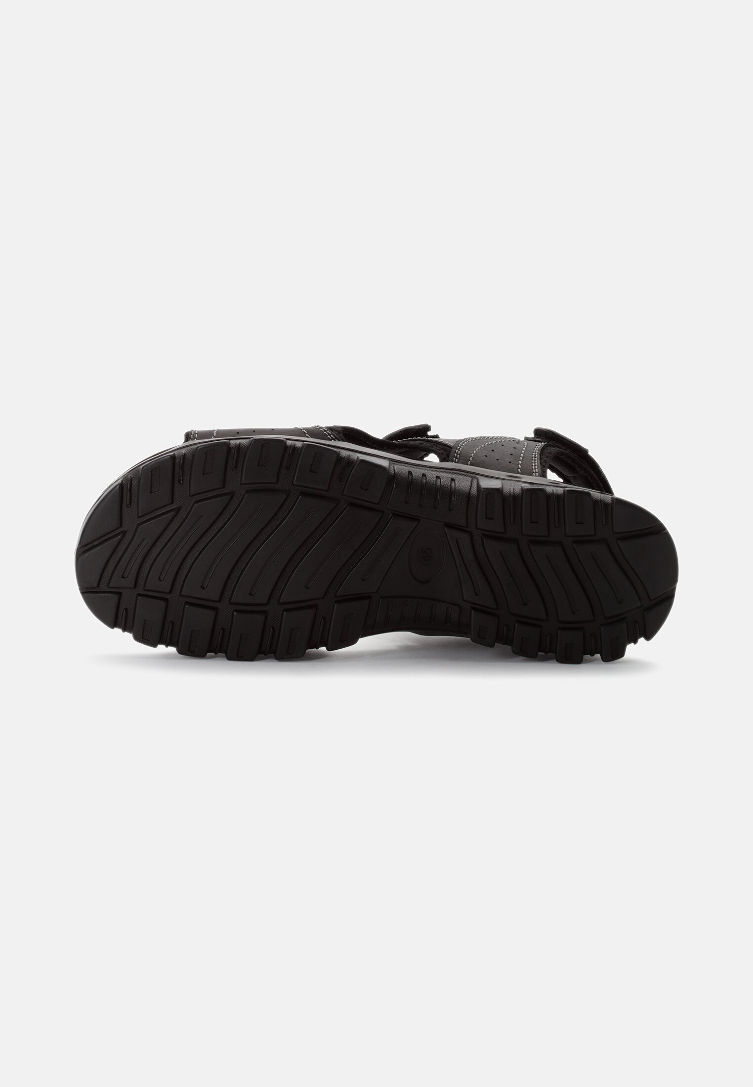MI_56TWA01-0180-100_4G-00 Men Sandals made of perforated leather Black close back