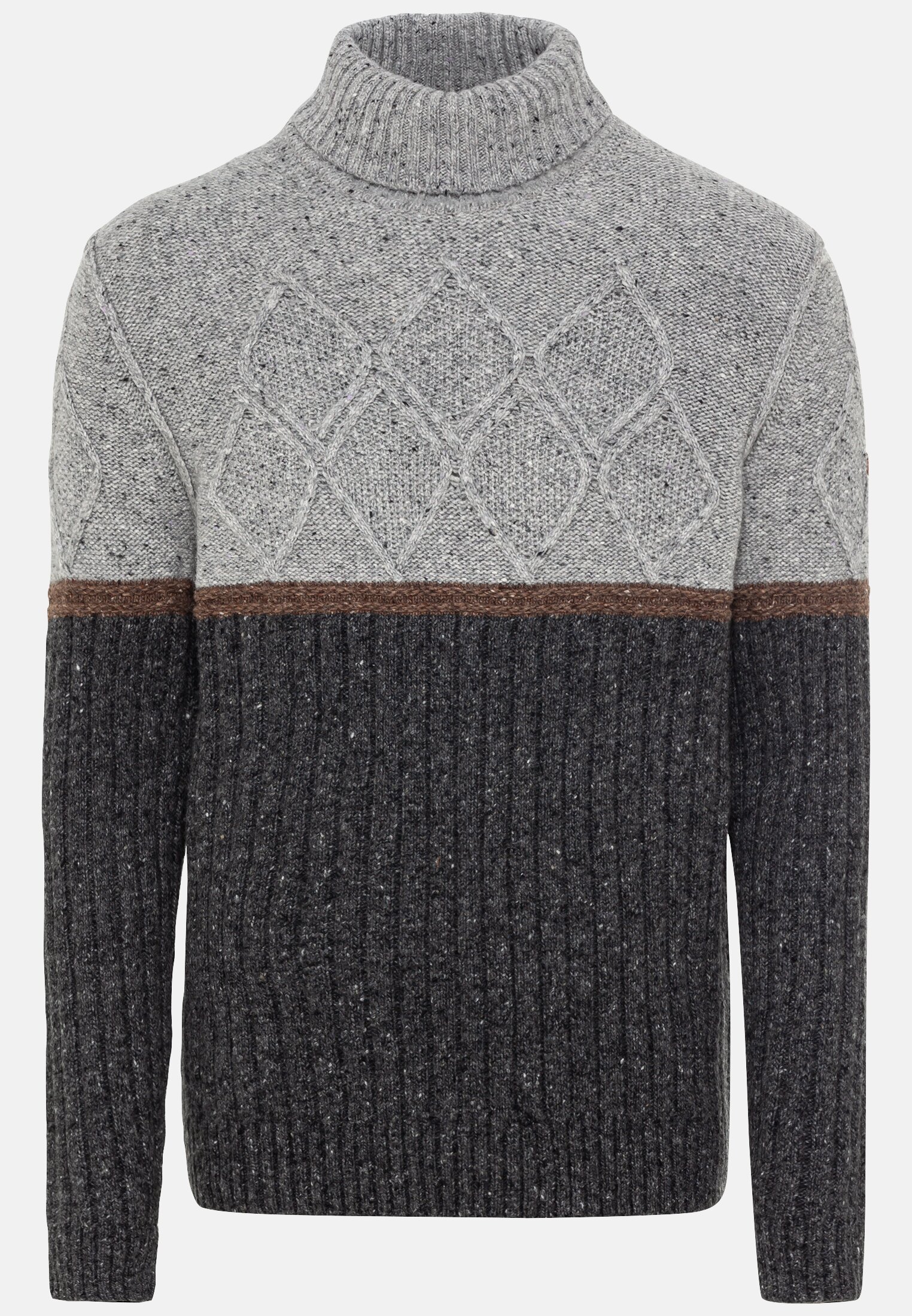 Rollkragenpullover für Herren in Grau | S | camel active