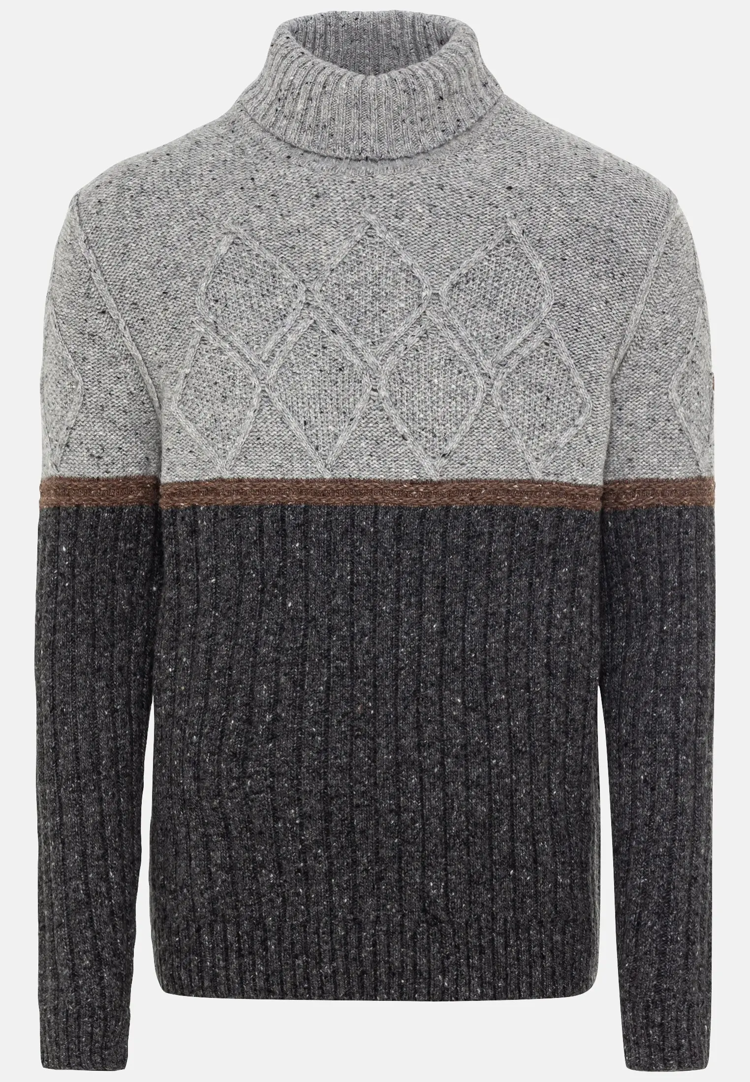 Rollkragenpullover für Herren in Grau | S | camel active 