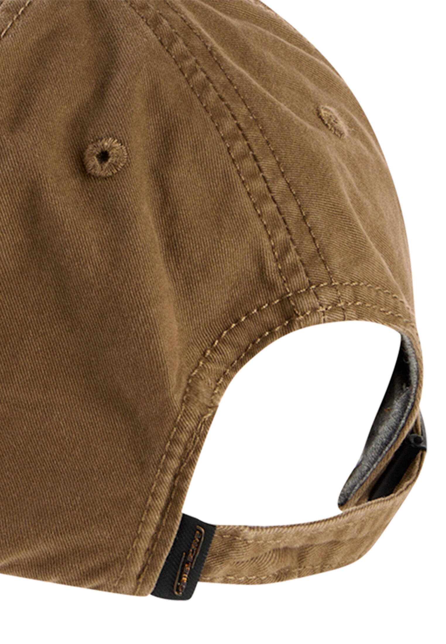 Cap made of pure cotton Mud Brown close back