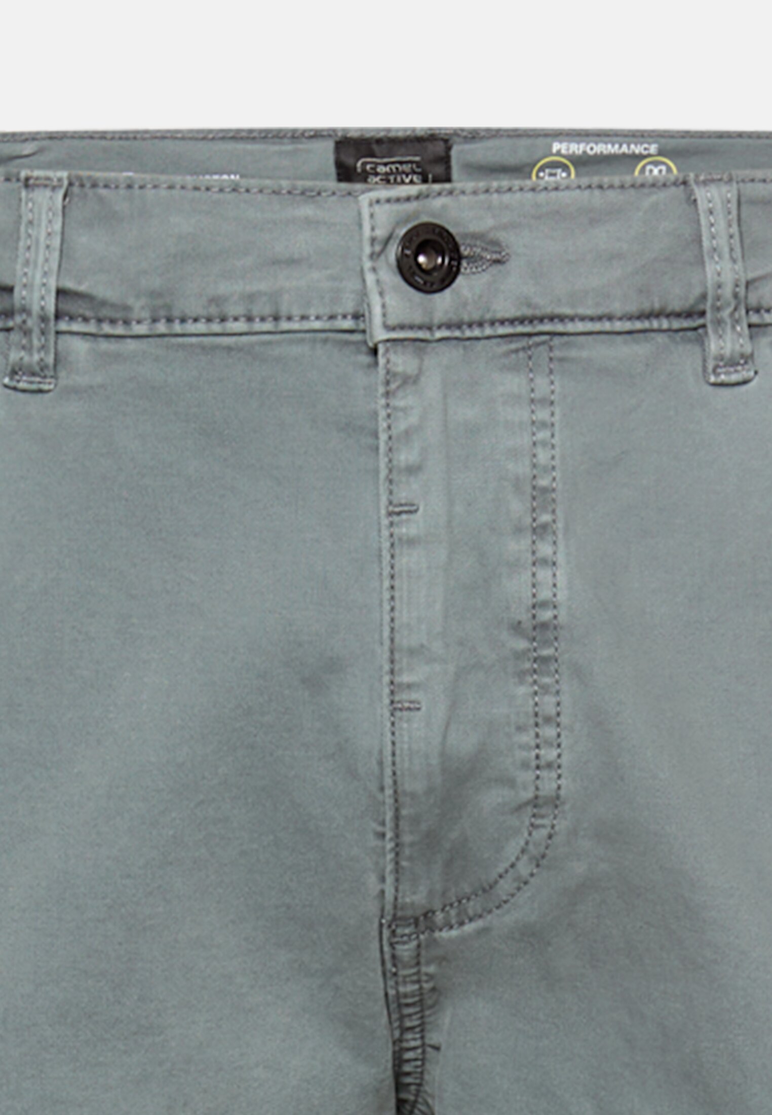 Heren Regular fit chinobroek Stormblauw front dichtbij