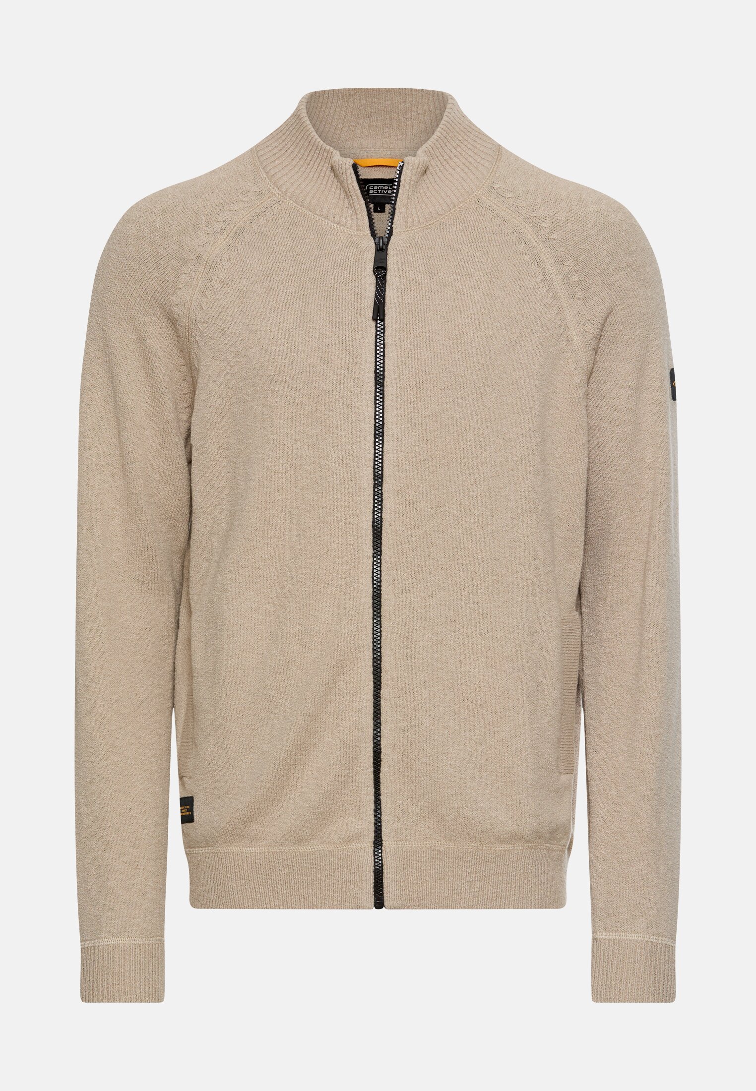 Heren Vest met ritssluiting Beige frontaal voor