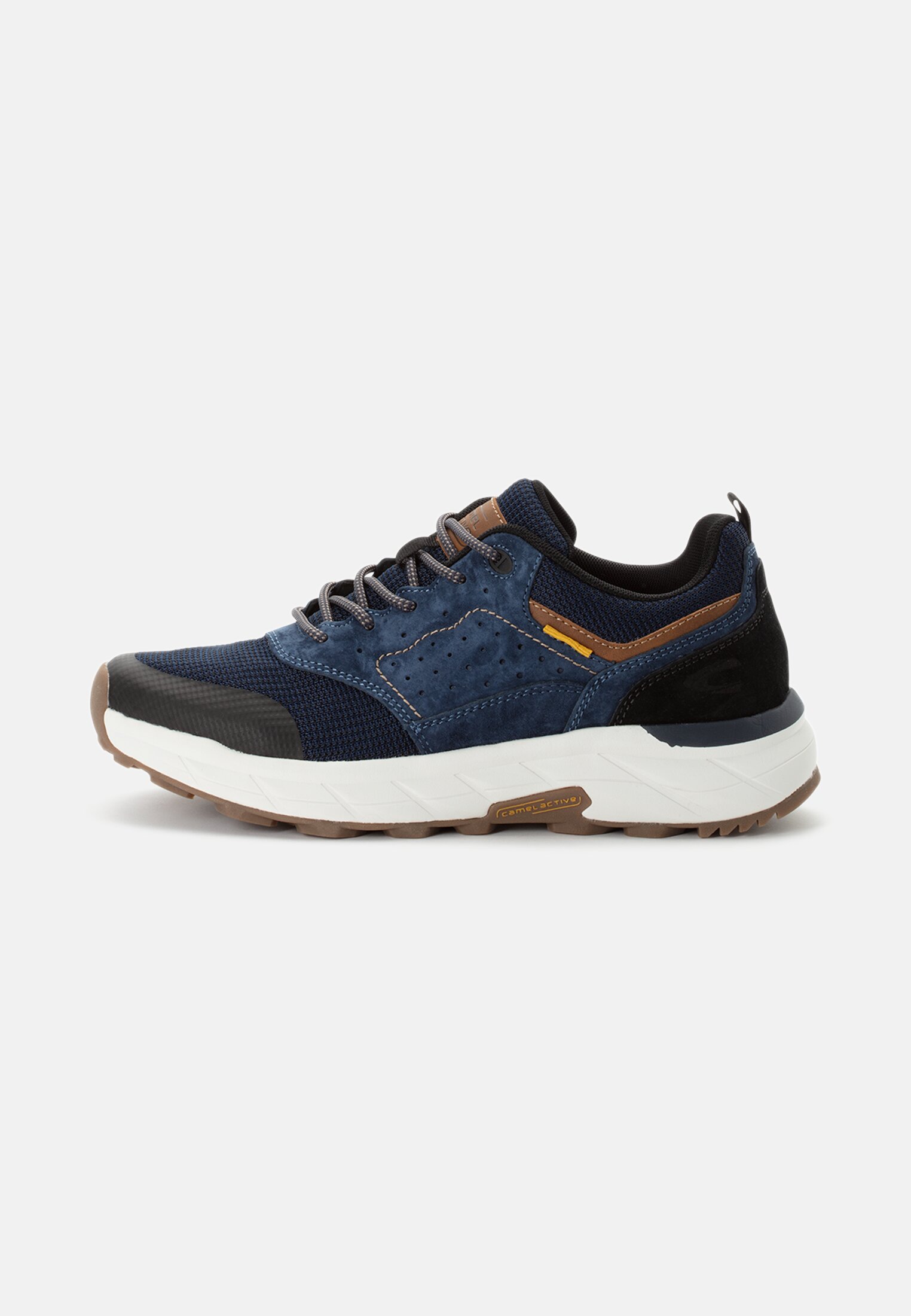 Herren Sneaker aus Nubukleder und Textil Blau frontal vorn