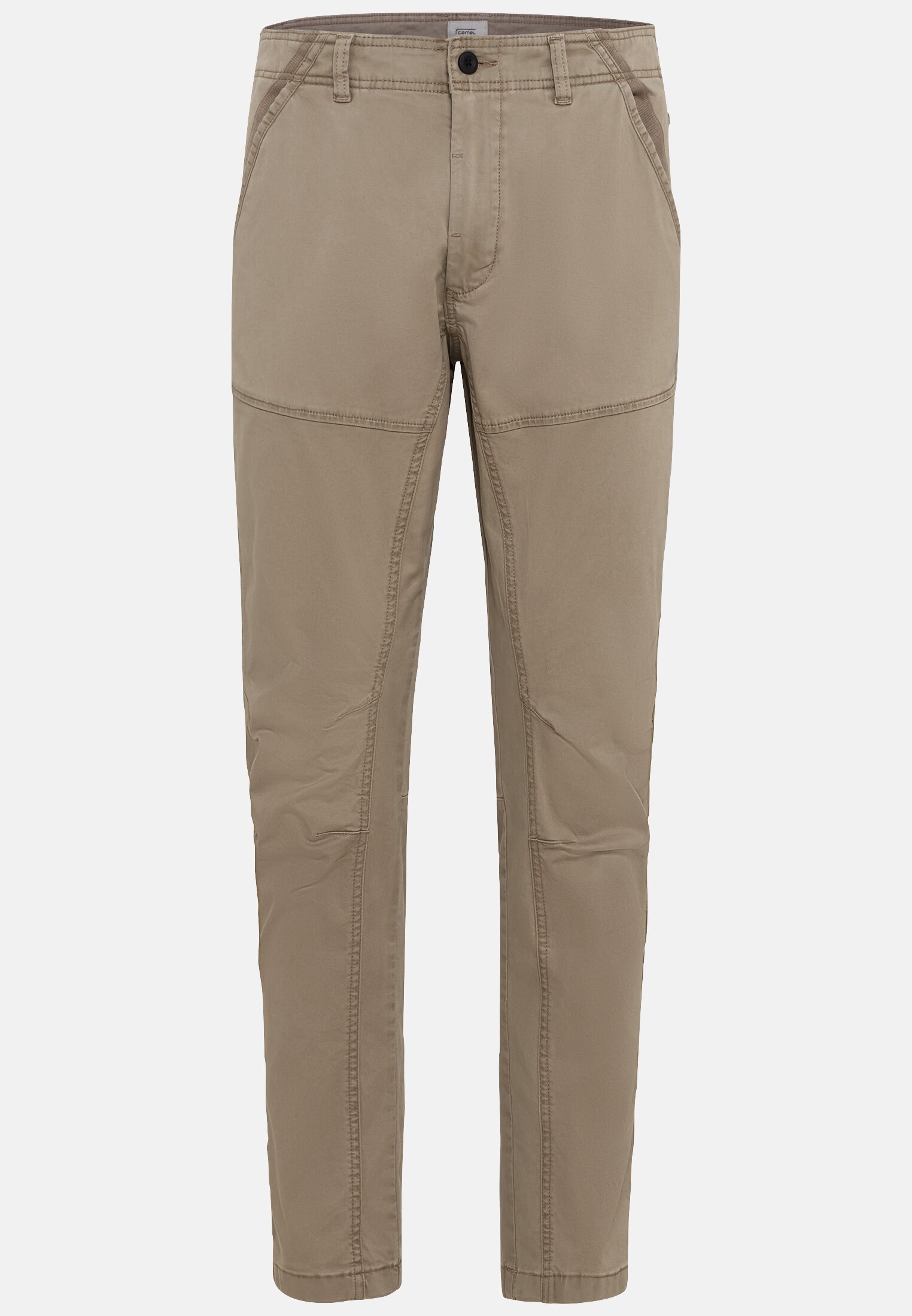 Men Tapered Fit Chino Brown frontal front
