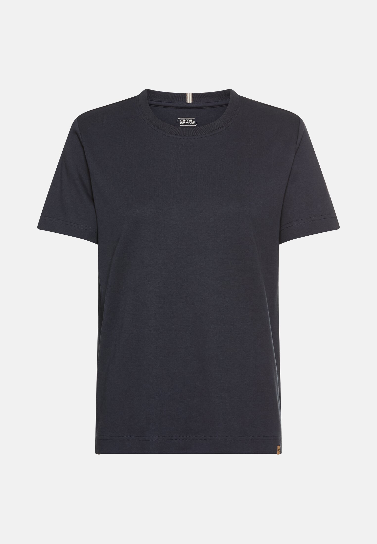 Damen T-Shirt aus reiner Baumwolle Nachtblau frontal vorn
