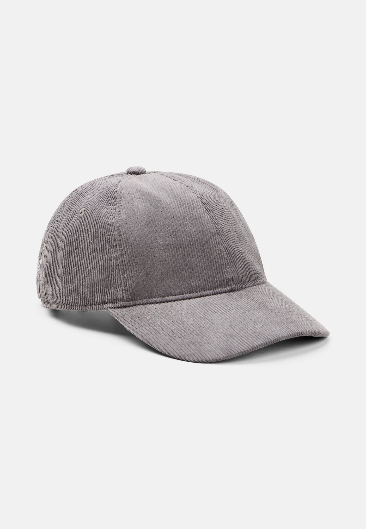 Herren Cordcap aus Baumwollgemisch Grau frontal vorn