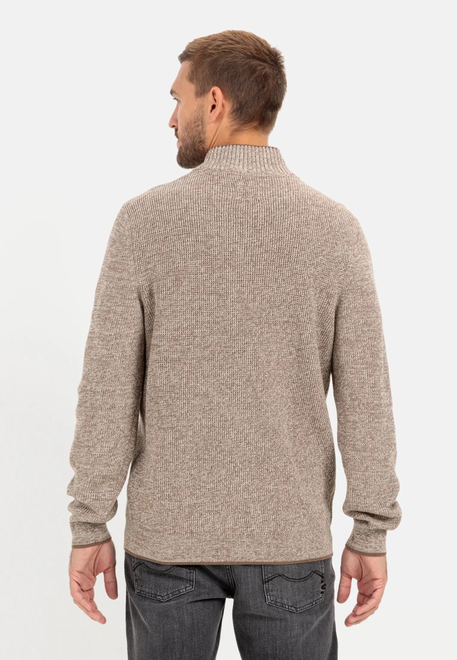 Feinstrick Troyer für Herren in Beige | XXL | camel active