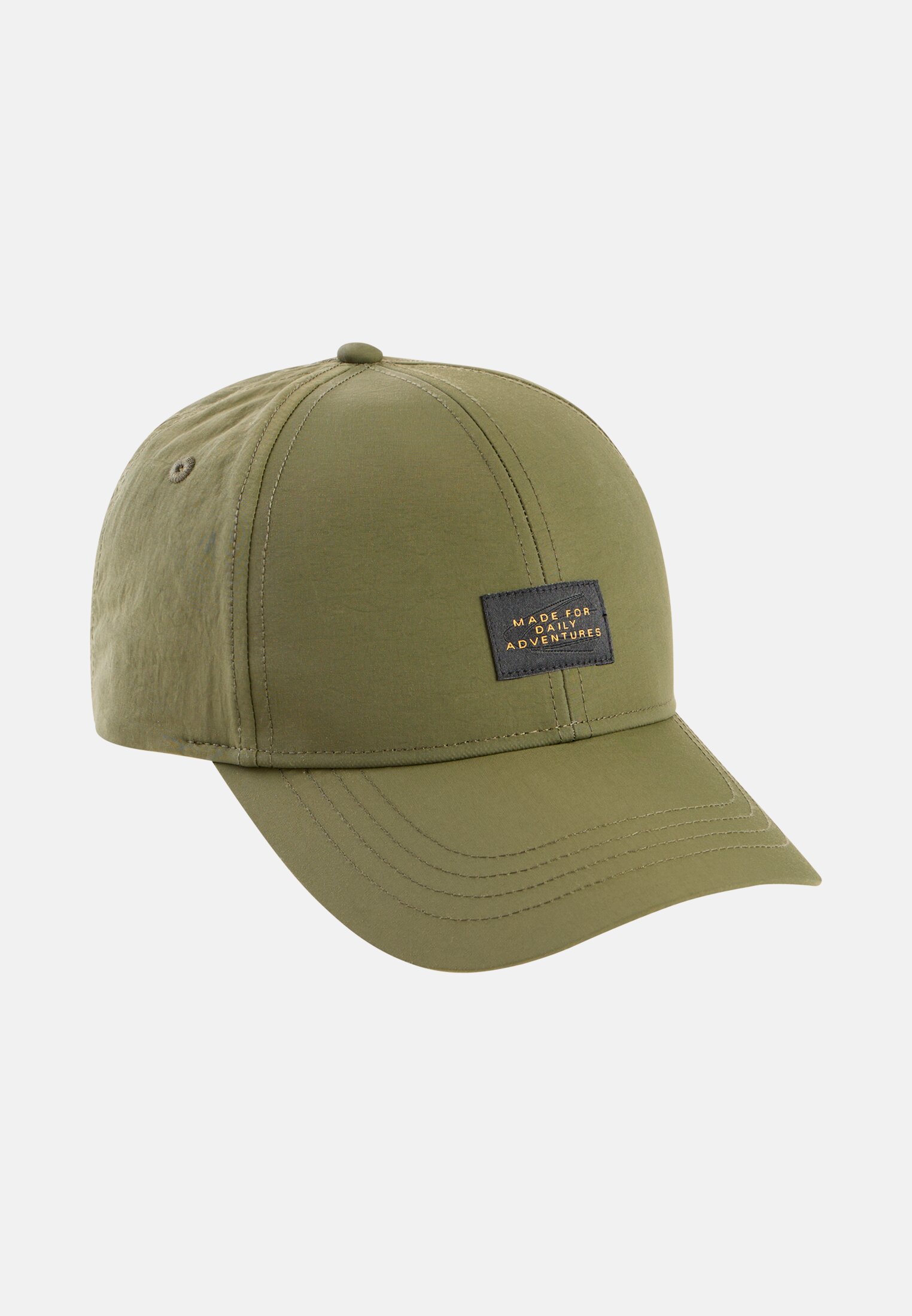Herren Cap mit verstellbaren Details Olivgrün frontal vorn