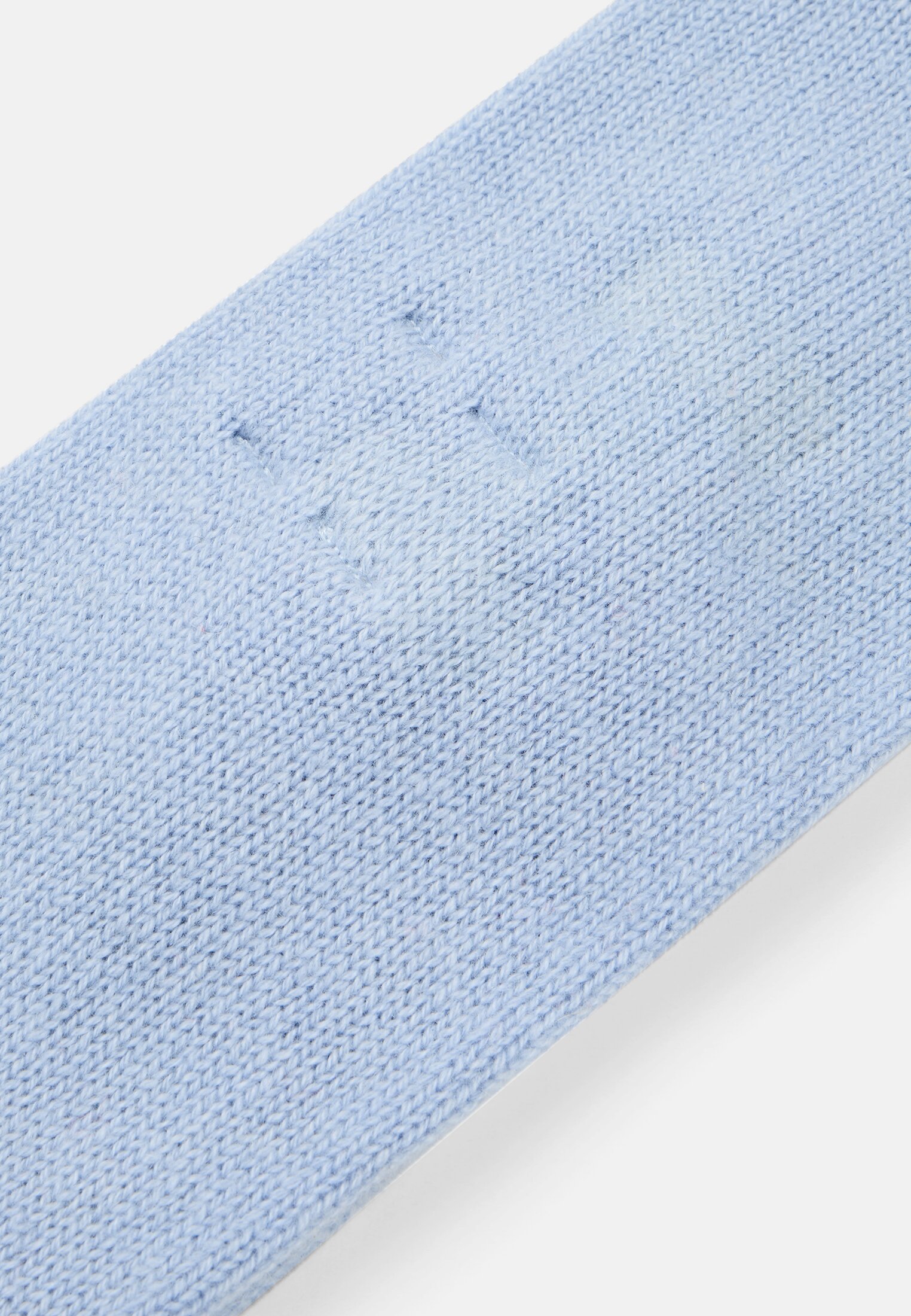 Damen Stirnband aus reinem Kaschmir Hellblau vorne nah
