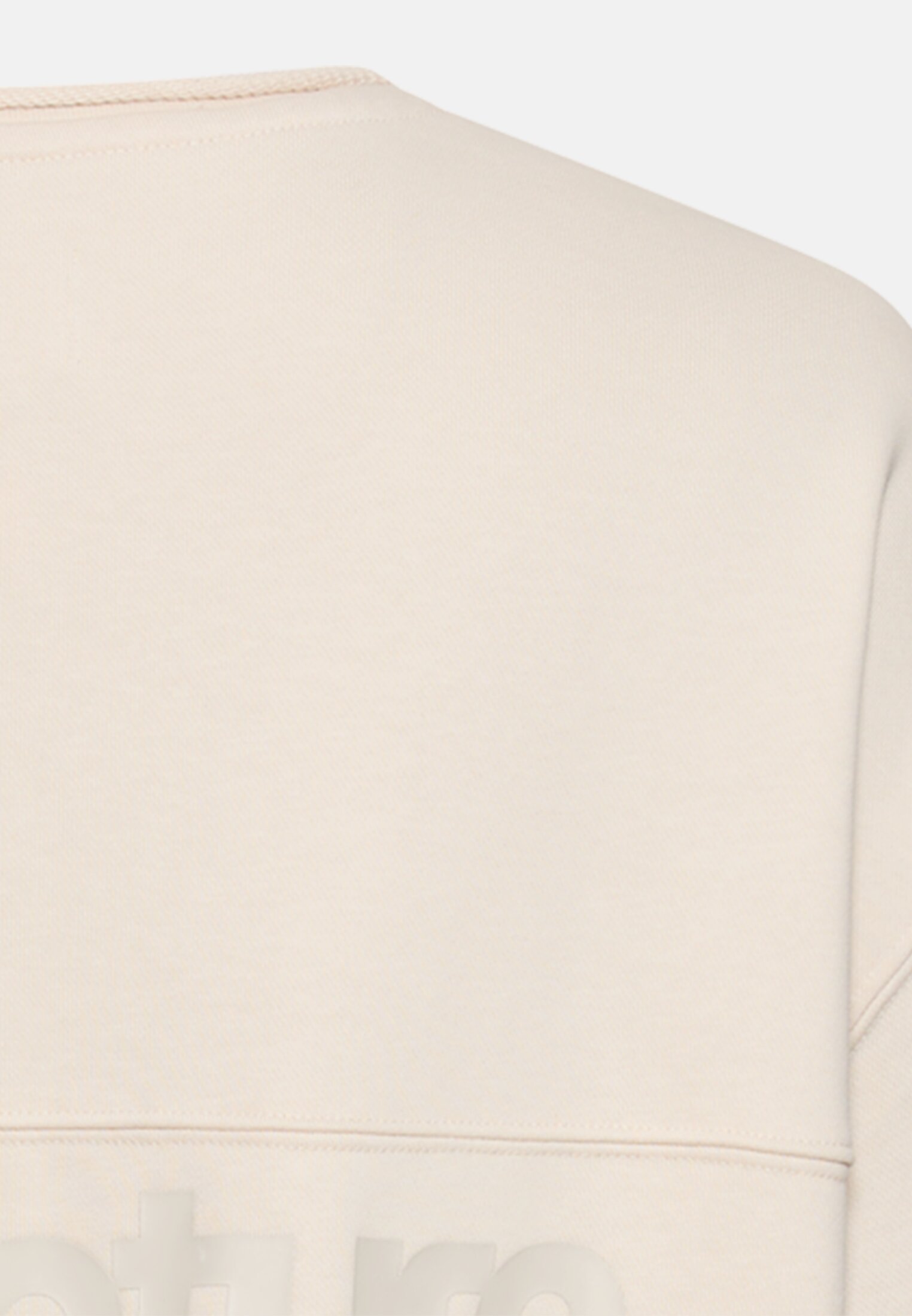 Damen Sweatshirt aus Baumwollgemisch Hafer hinten nah