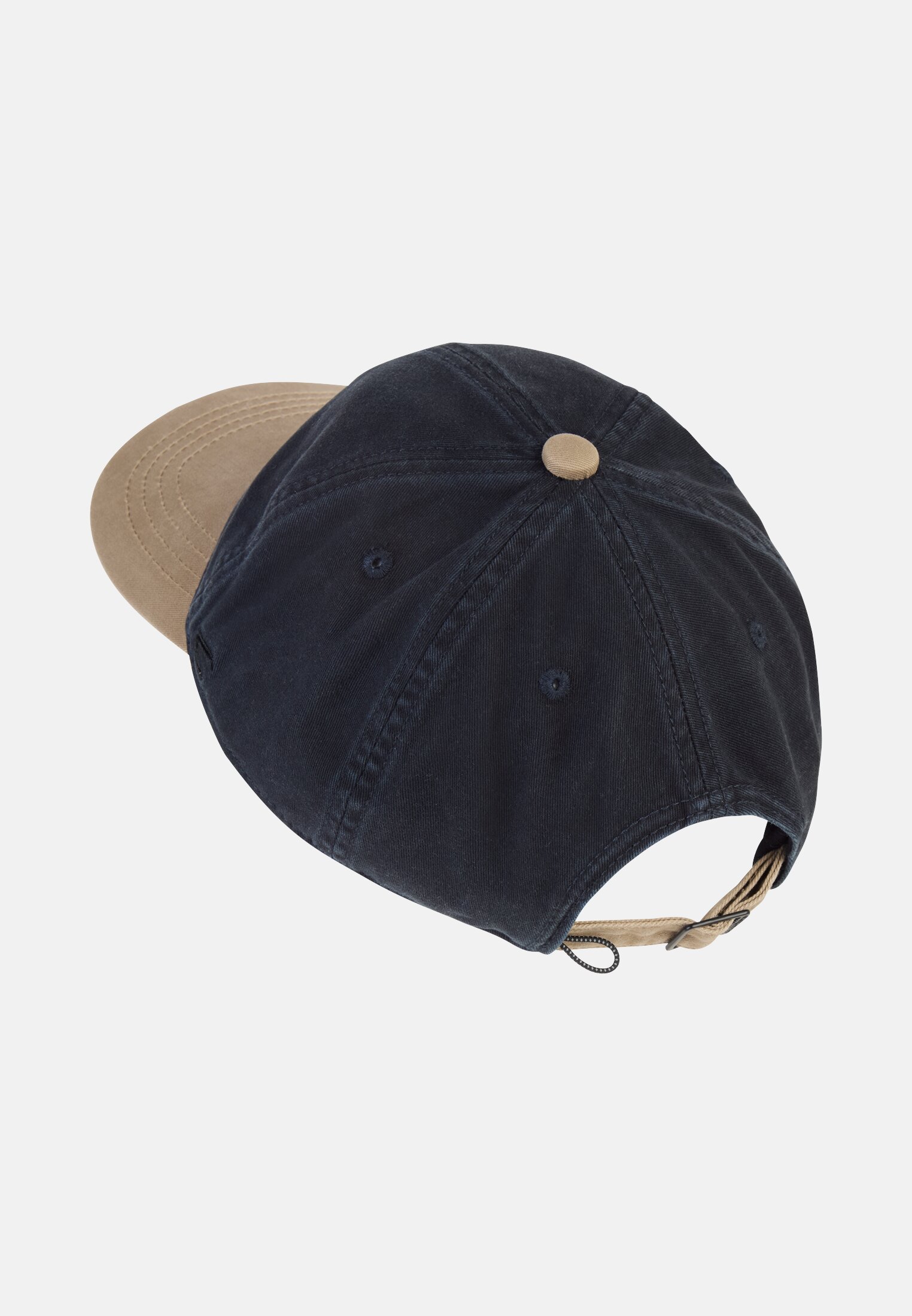 Herren Cap mit verstellbarem Riemen Dunkelblau frontal hinten