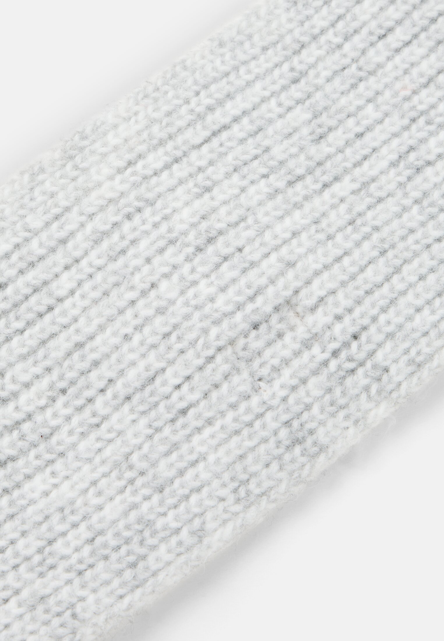Vrouwen Rekbare hoofdband van wolmix Grijs front dichtbij