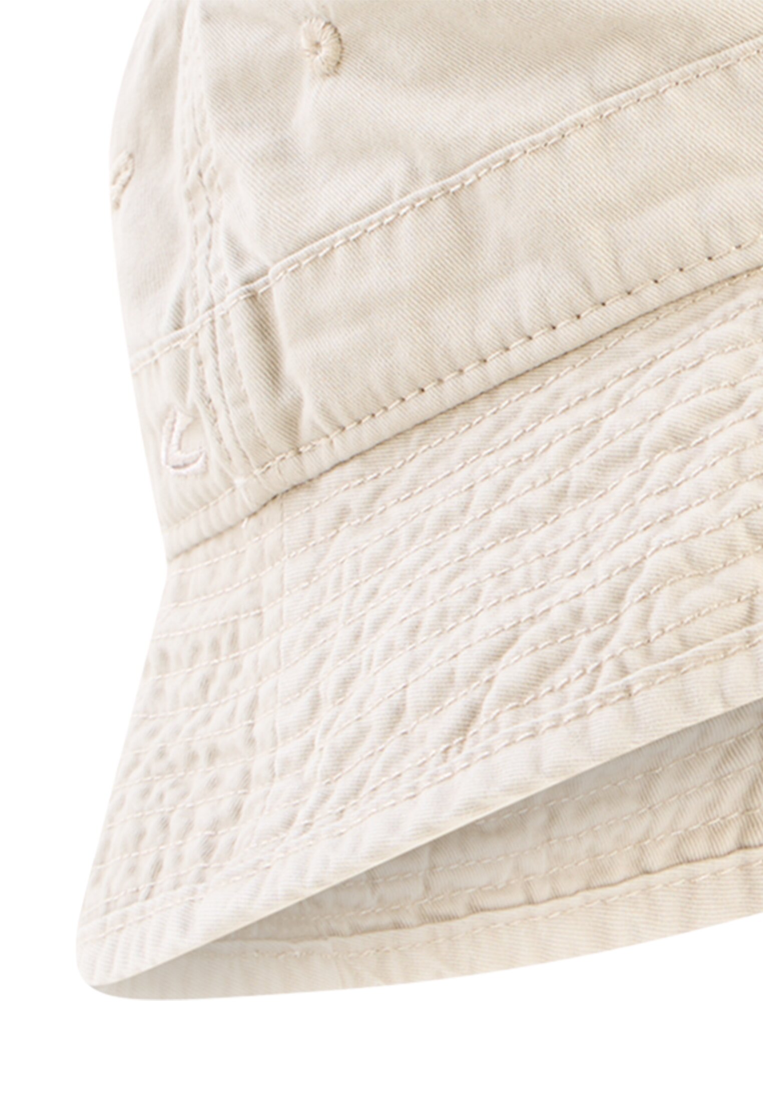 Men Bucket hat made of pure cotton Beige front close